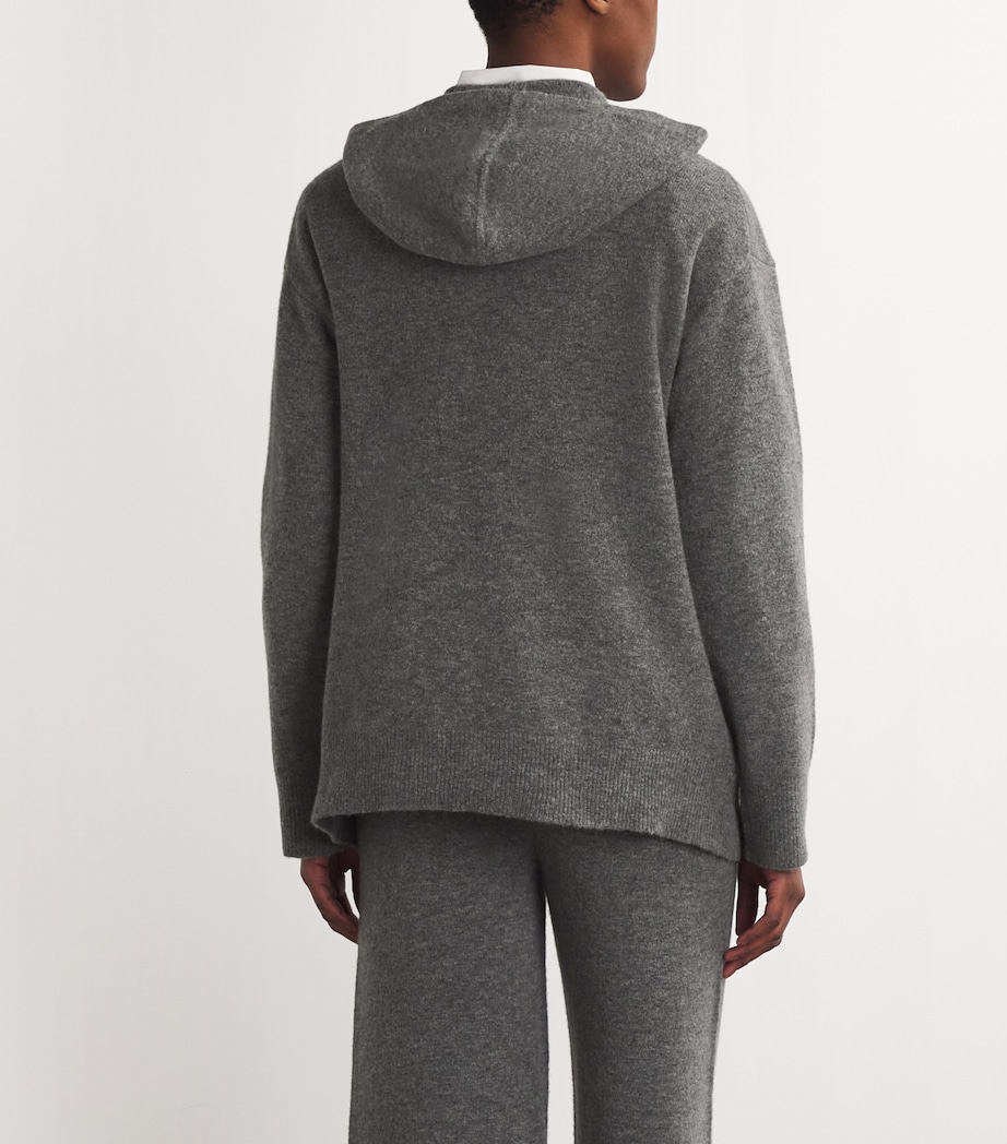 Merino Wool-Blend Hoodie B51 MED HTHR GREY Image 4