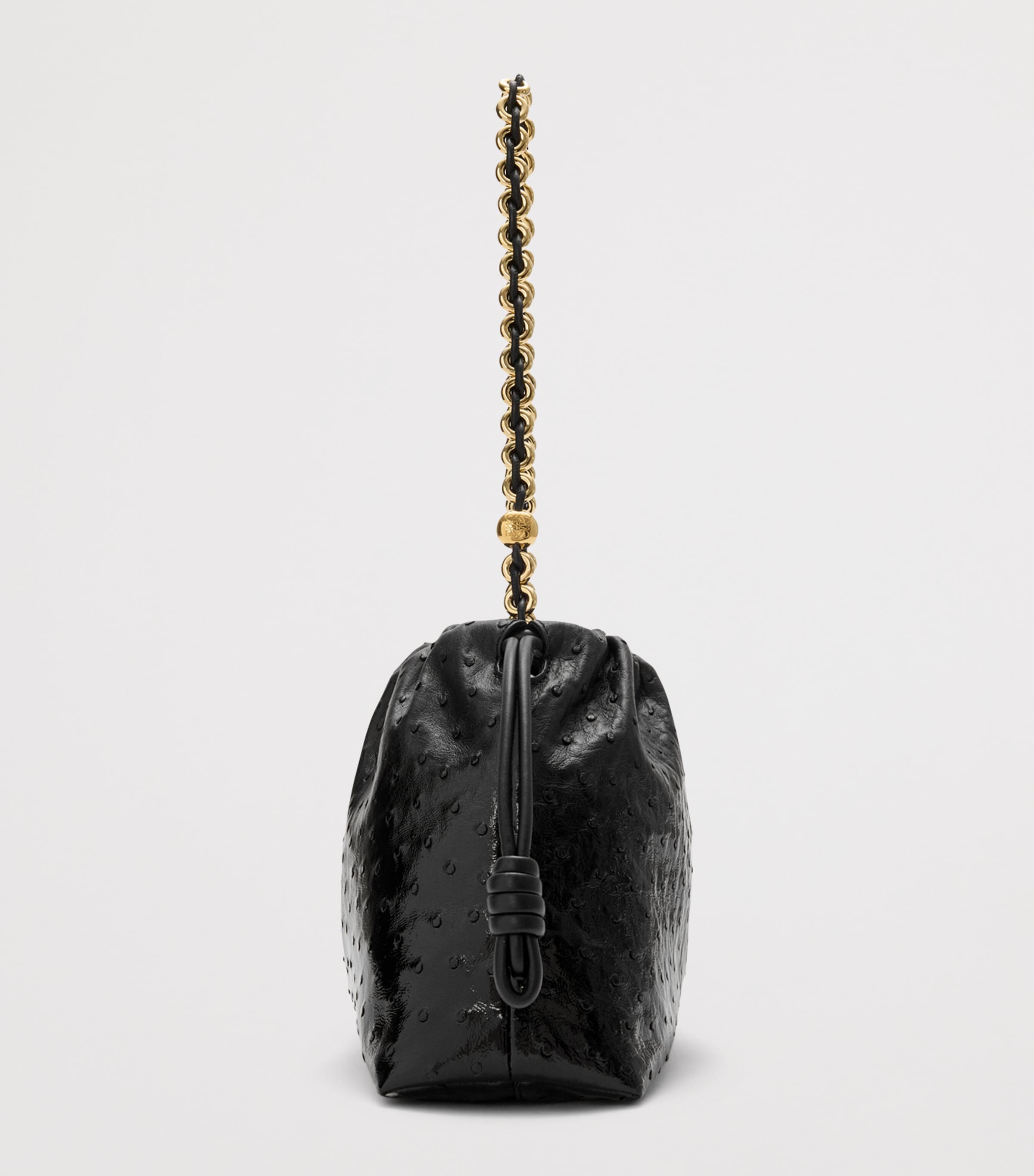 LOEWE Medium Leather Flamenco Purse Black Image 5