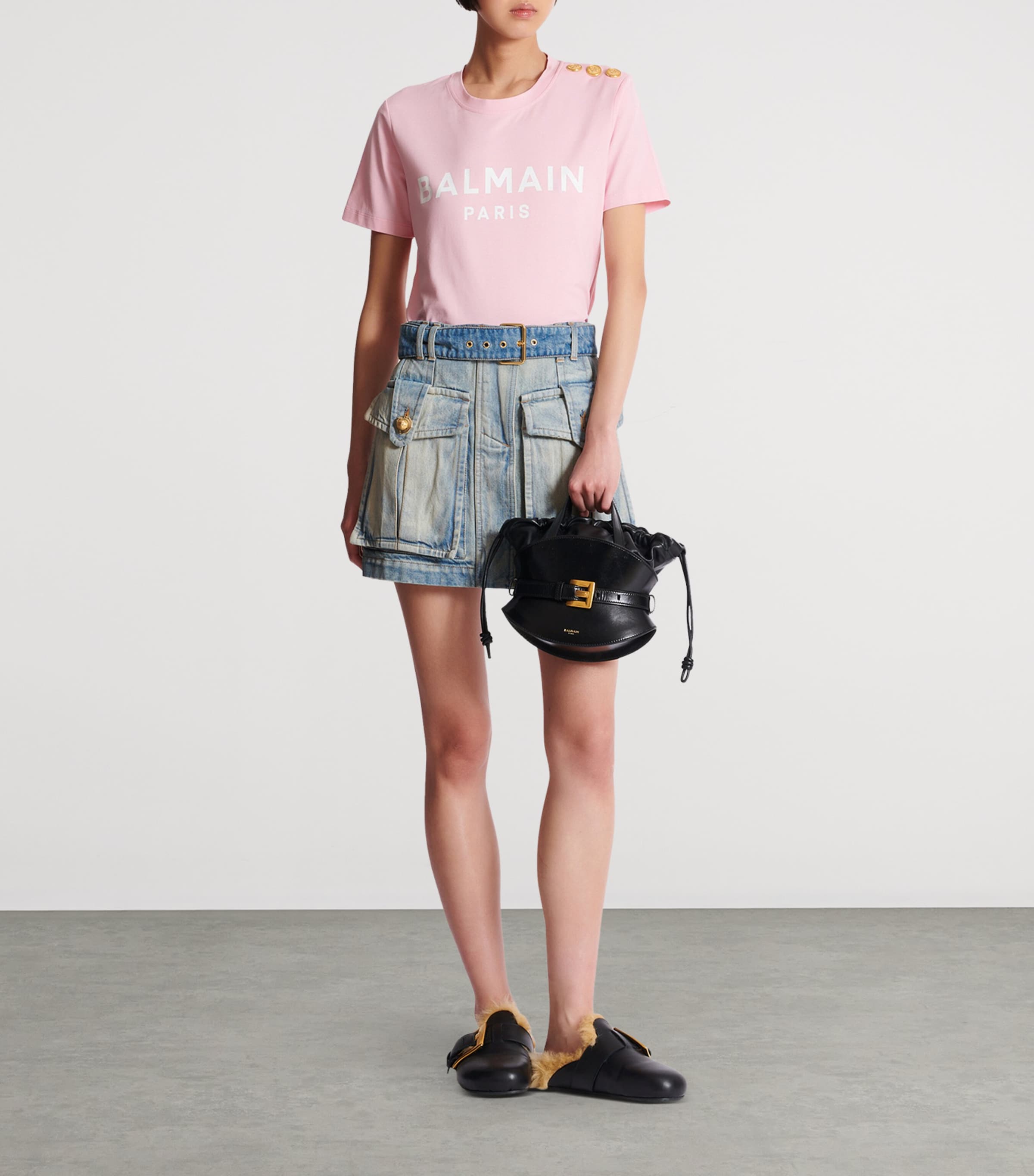 Cotton Logo T-Shirt OHV ROSE/BLANC Image 6