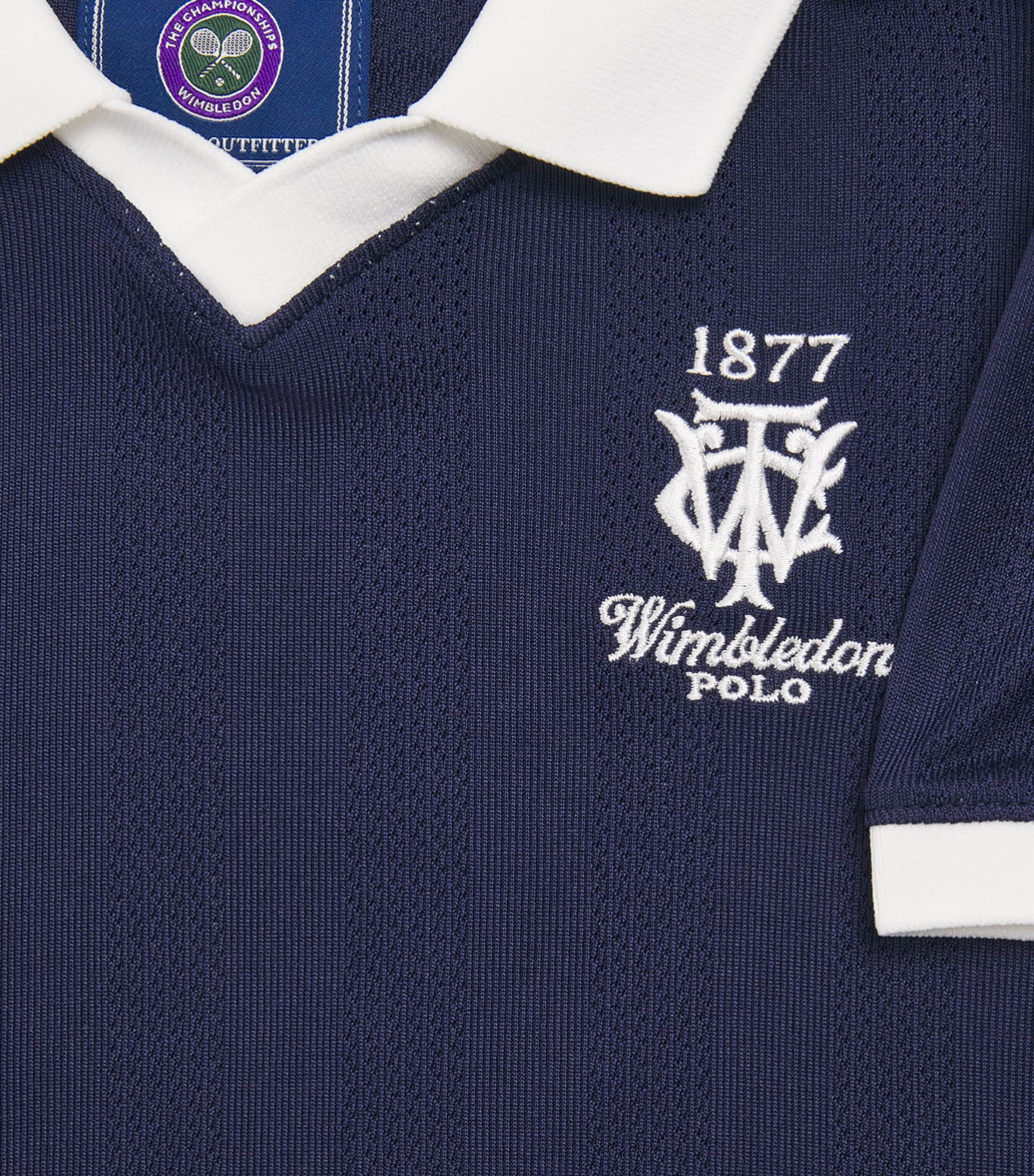 Ralph Lauren Kids x Wimbledon Polo Shirt (7-14 Years) Navy Image 3