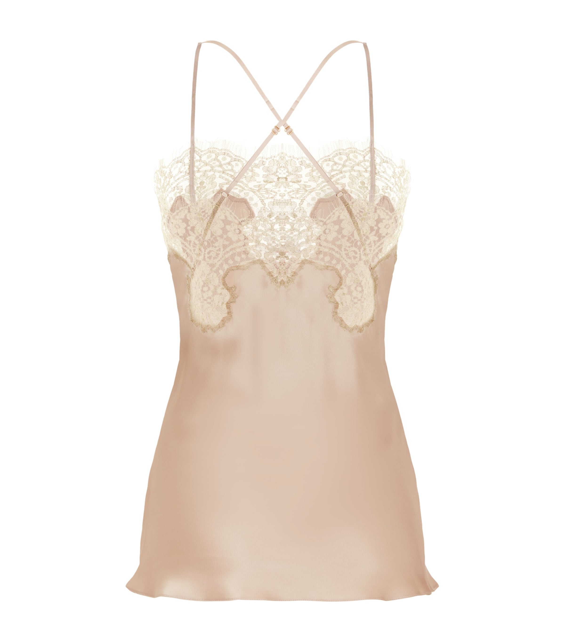 Gina Satin Camisole ALMOND/GOLD Image 3