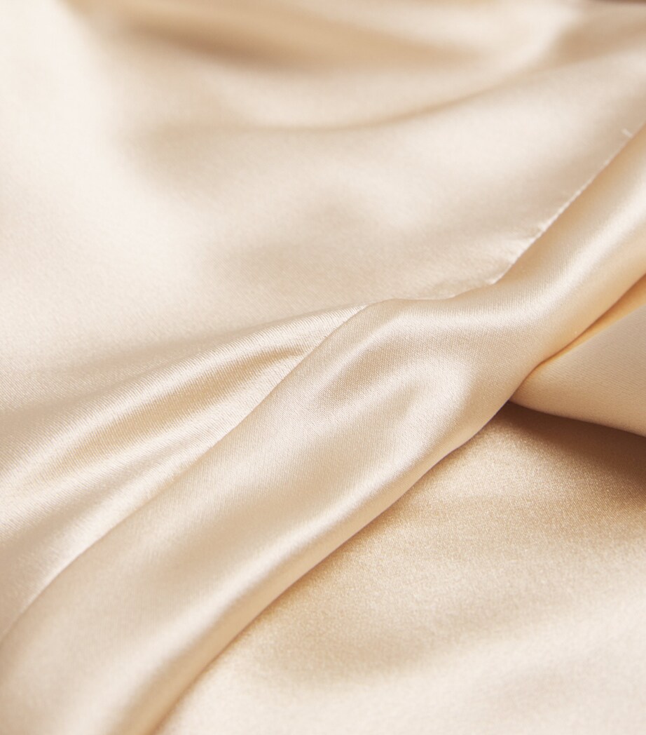 Eleventy Womens Silk V-Neck Blouse Sabbia Image 5