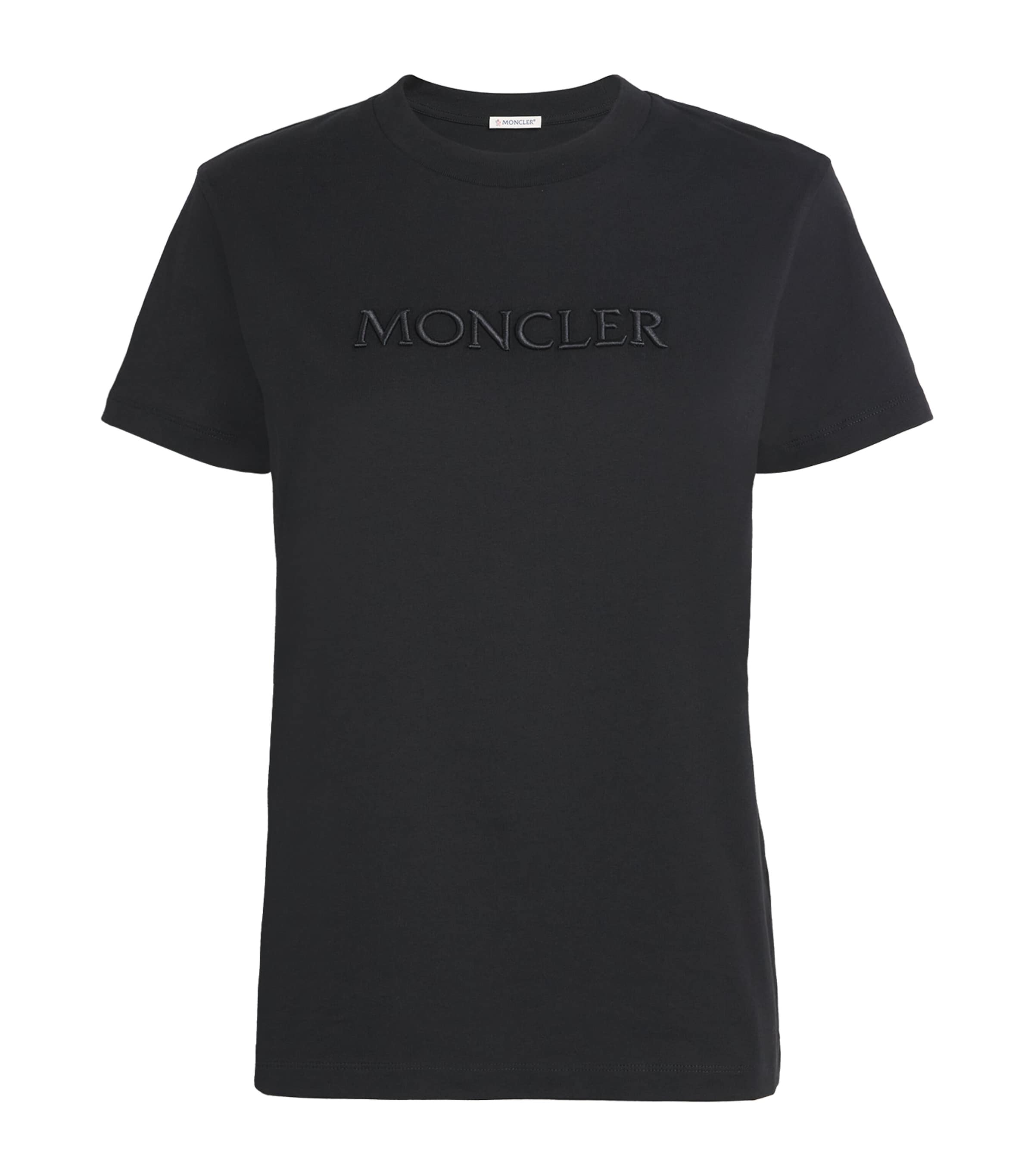 Moncler Cotton T-shirt With Logo In Black