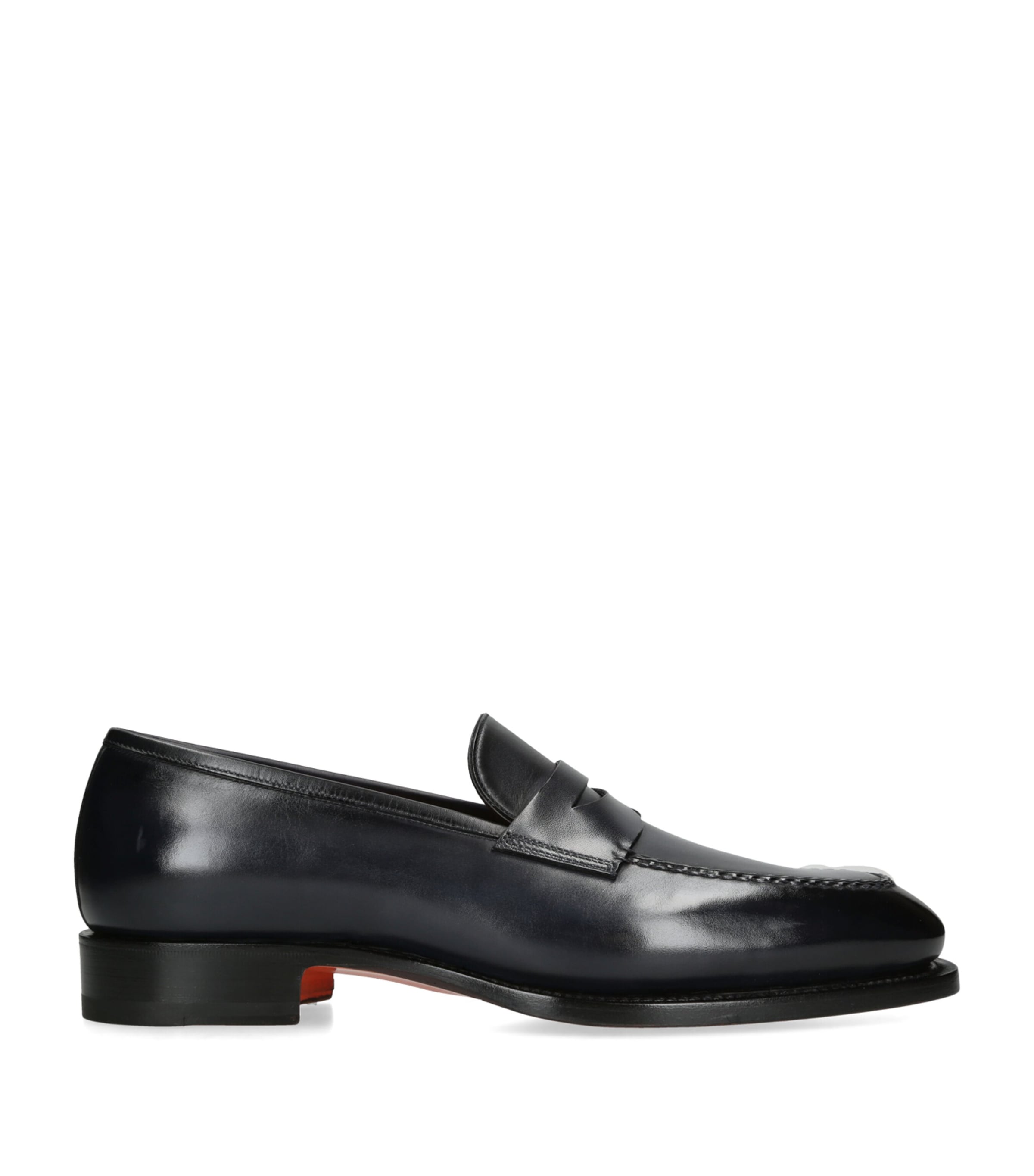 Leather Adrian Loafers NAVY Image 1