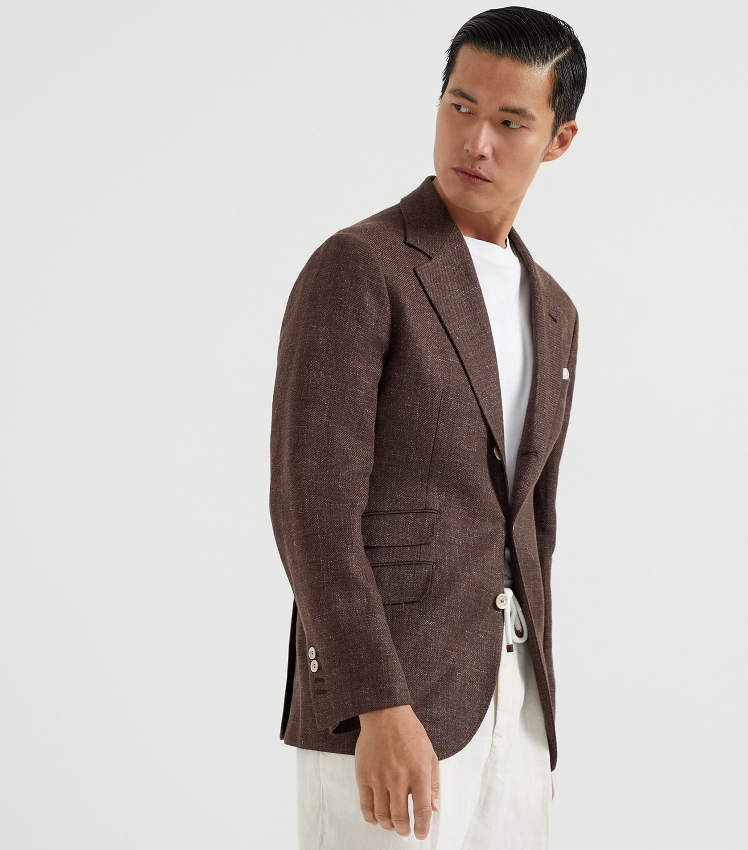 ジャケット BRUNELLO CUCINELLI BROWN WOOL BLAZER Brunello Cucinelli Wool and alpaca Prince of Wales