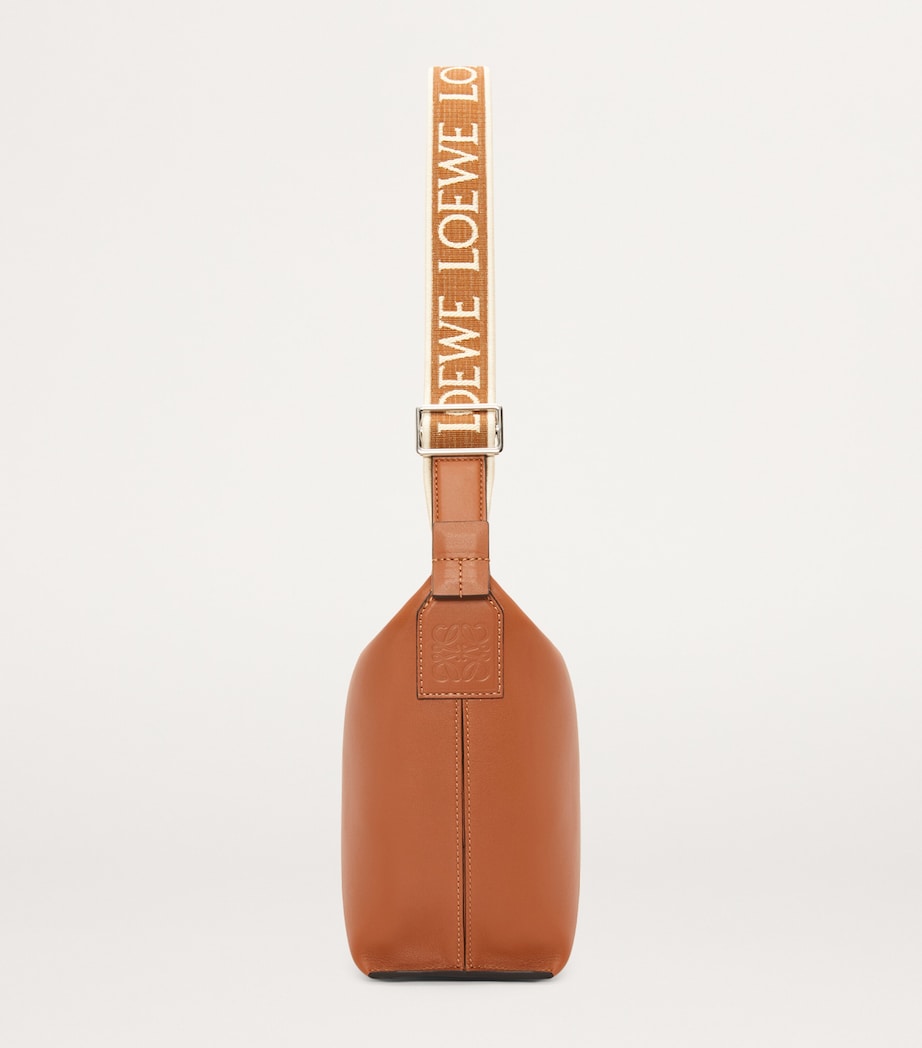 Small Leather Cubi Cross-Body Bag TAN Image 3