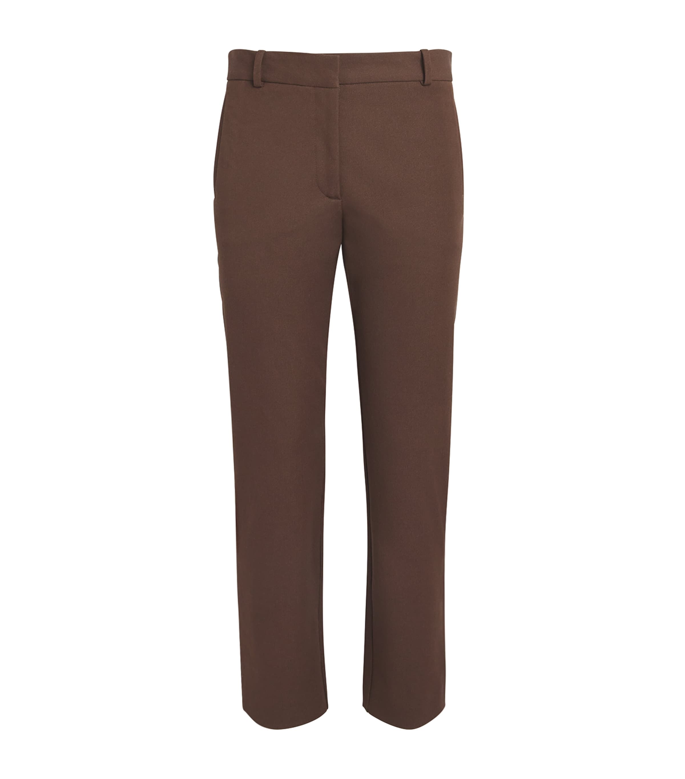 Joseph New Eliston Slim Tailored Trousers In Brown