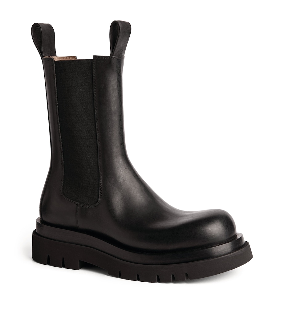 Leather Lug Boots NERO/NERO Image 3