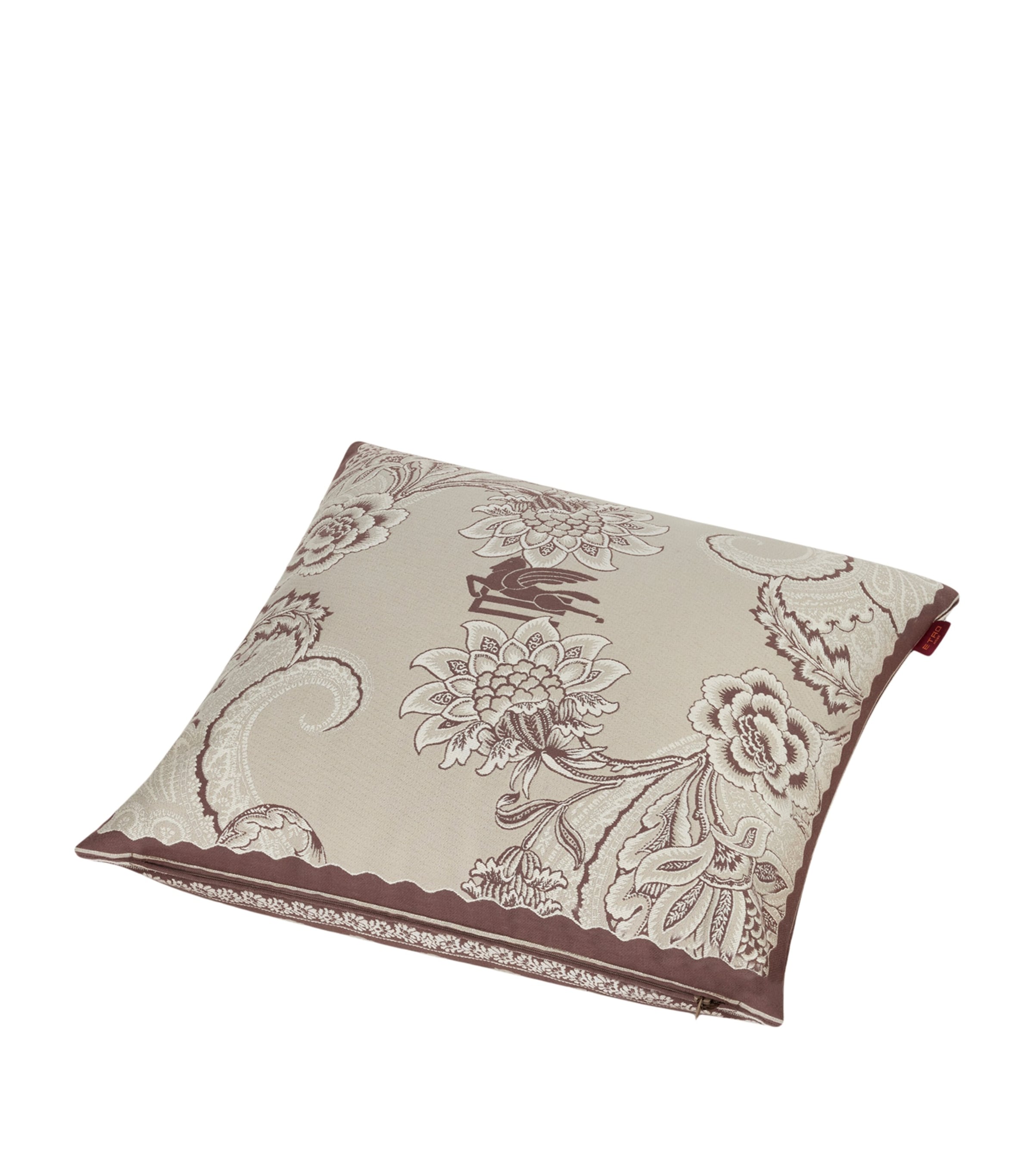 Cotton Bloom Jacquard Cushion (45cm x 45cm) M0132 KHAKI Image 3