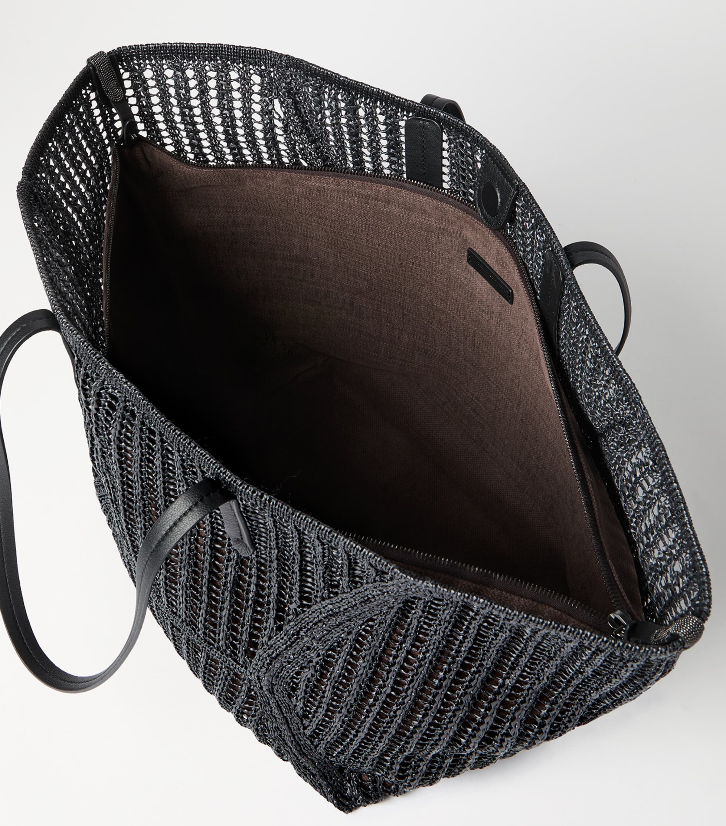 Brunello Cucinelli Techno Raffia Knit BC Duo Tote Bag Image 5