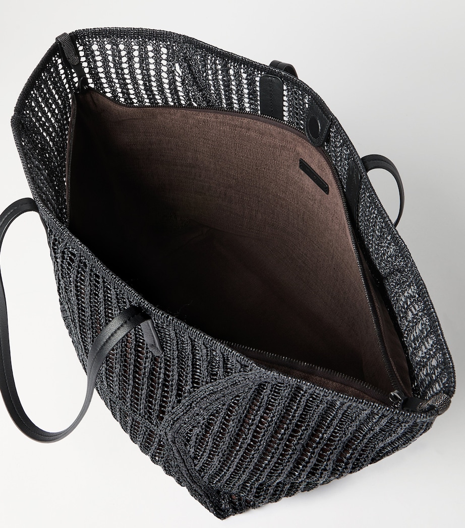 Brunello Cucinelli Techno Raffia Knit BC Duo Tote Bag Image 5