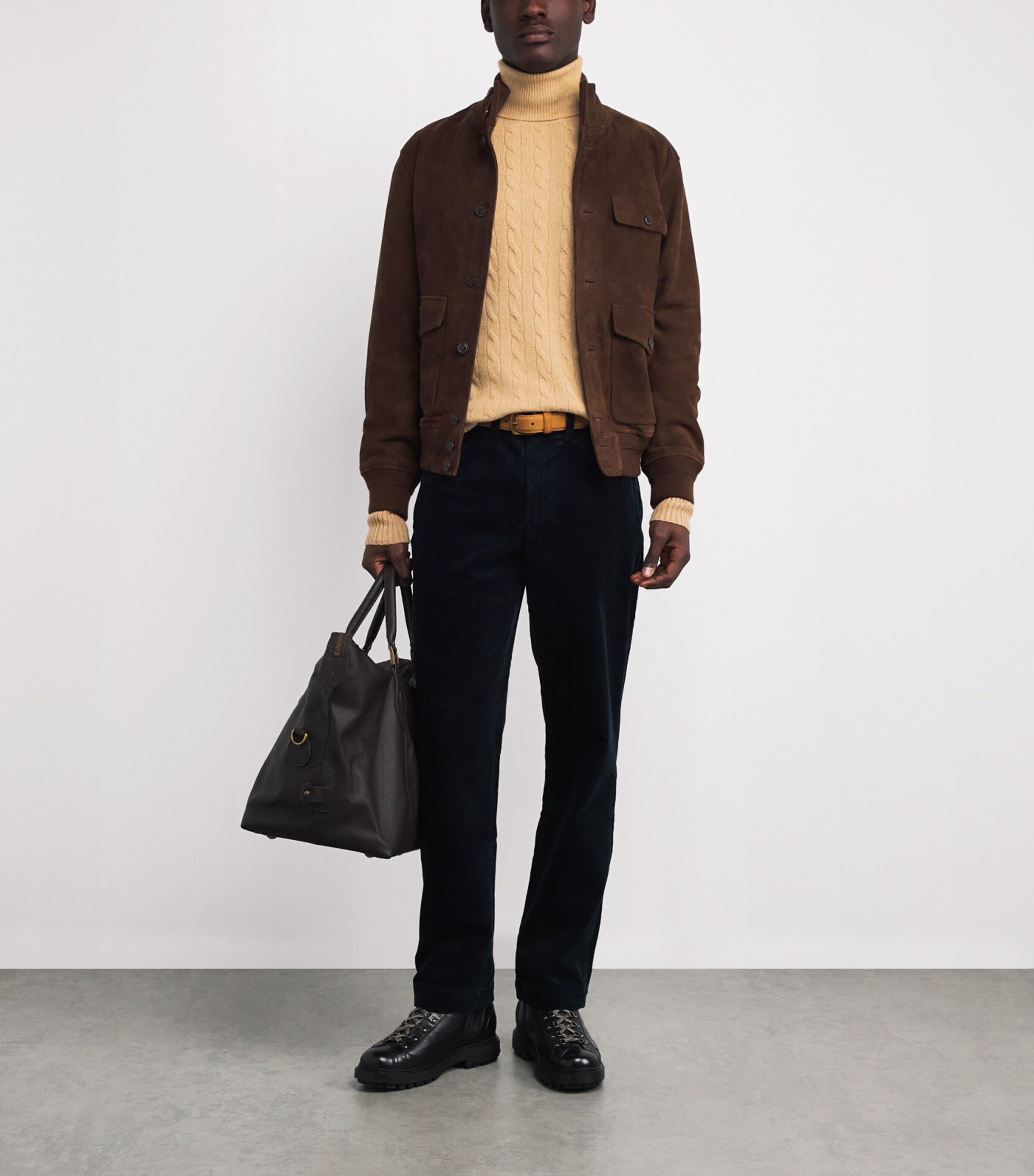 Wool-Cashmere Rollneck Sweater BROWN Image 2