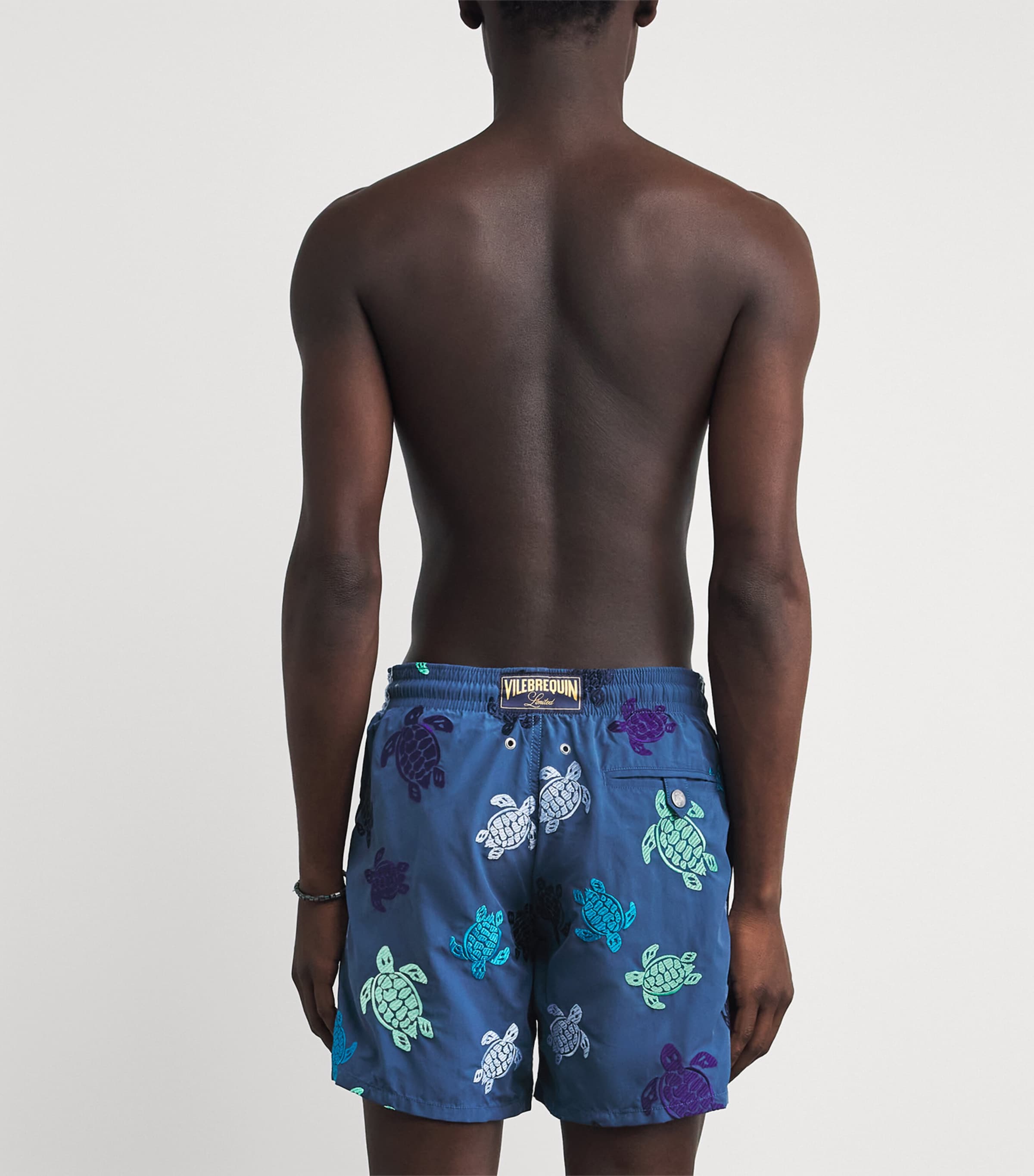 Vilebrequin Mens Embroidered Turtle Swim Shorts Evening Image 3