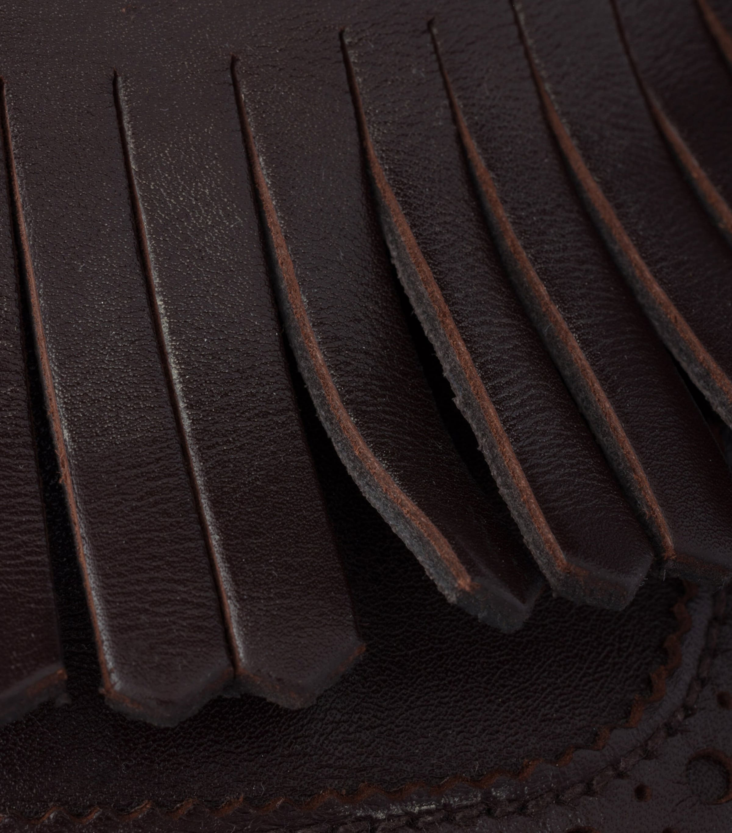 Calf Leather Fringed Monk-Strap Shoes F0003 Image 7