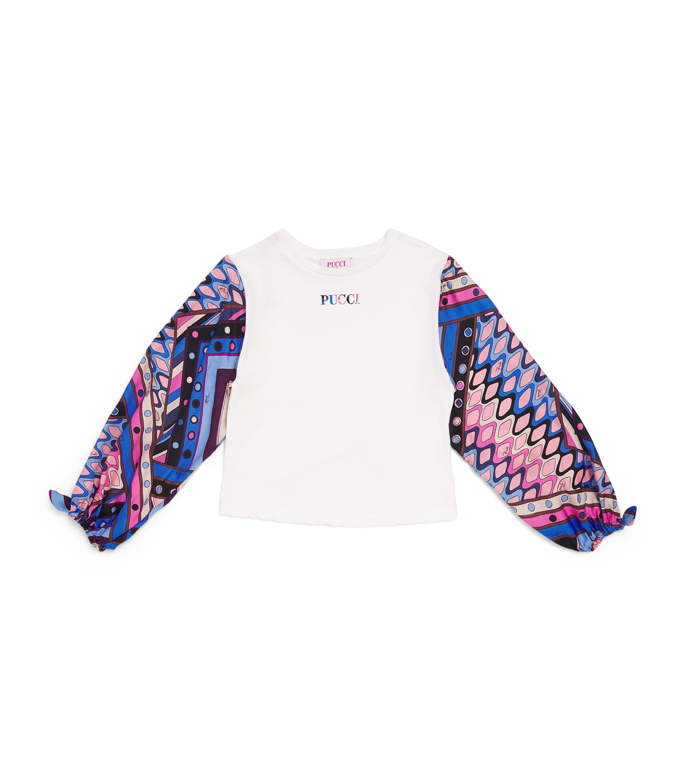 Shop Pucci Junior Vivara Print Long-sleeve T-shirt In Ivory