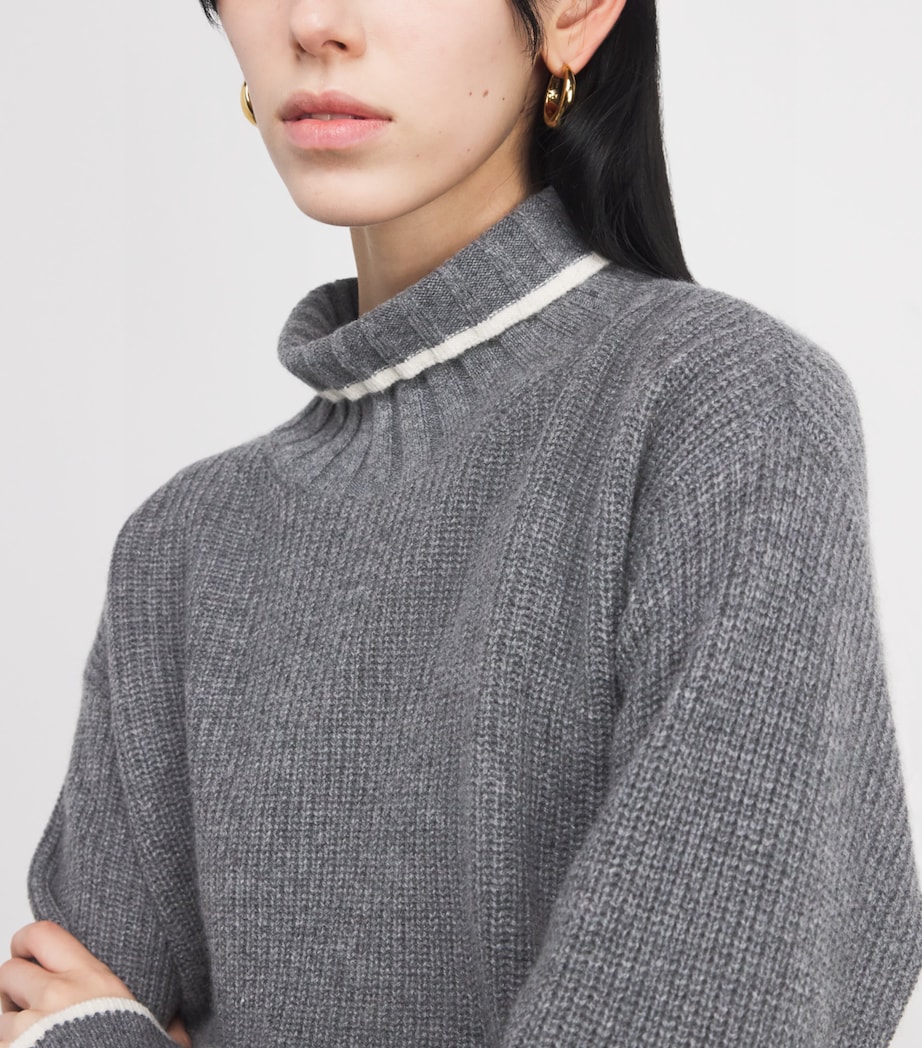 Wool-Cashmere Rollneck Sweater GREY Image 6