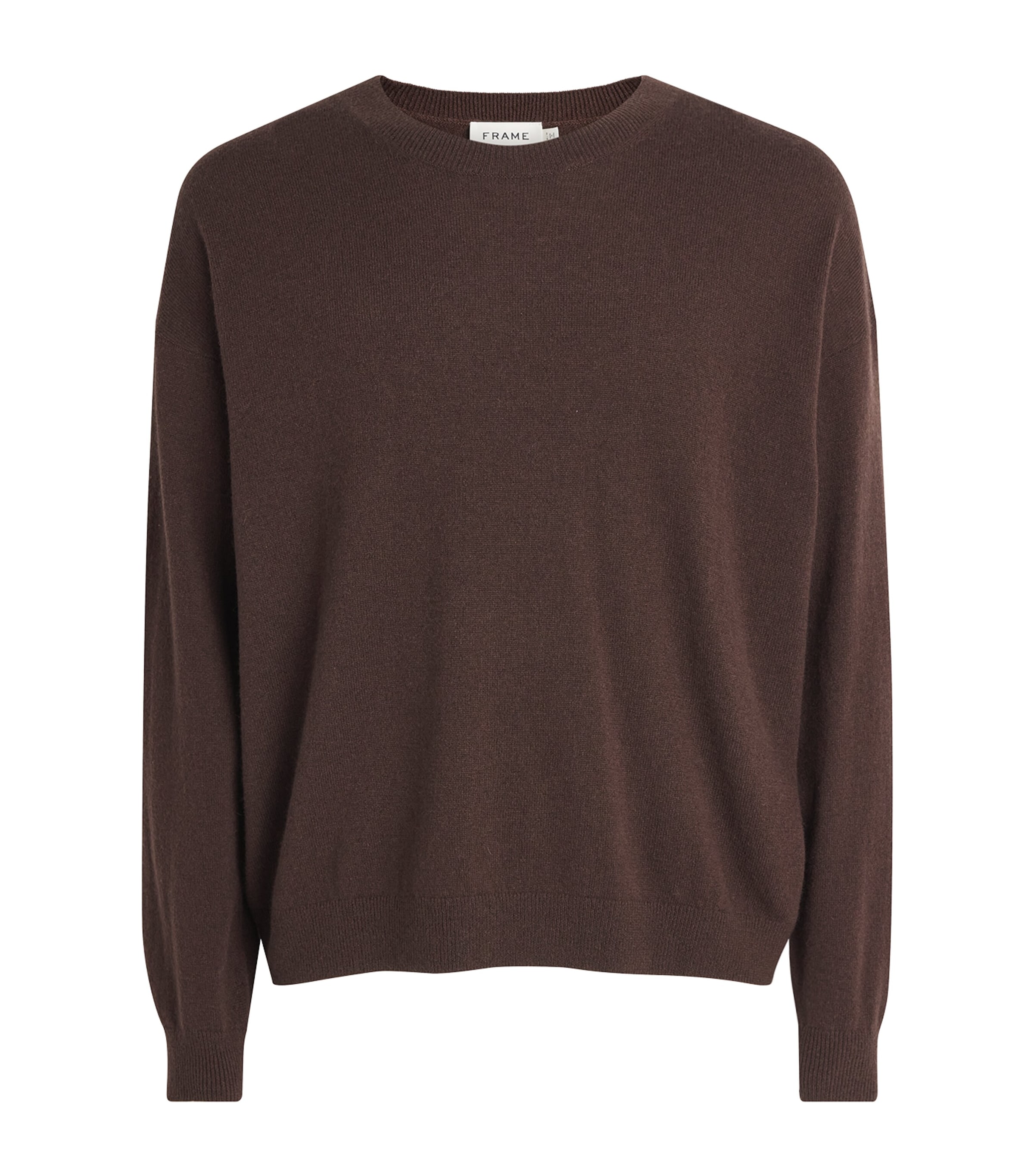 FRAME Mens Cashmere Sweater Dpbr Deep Brown Image 1