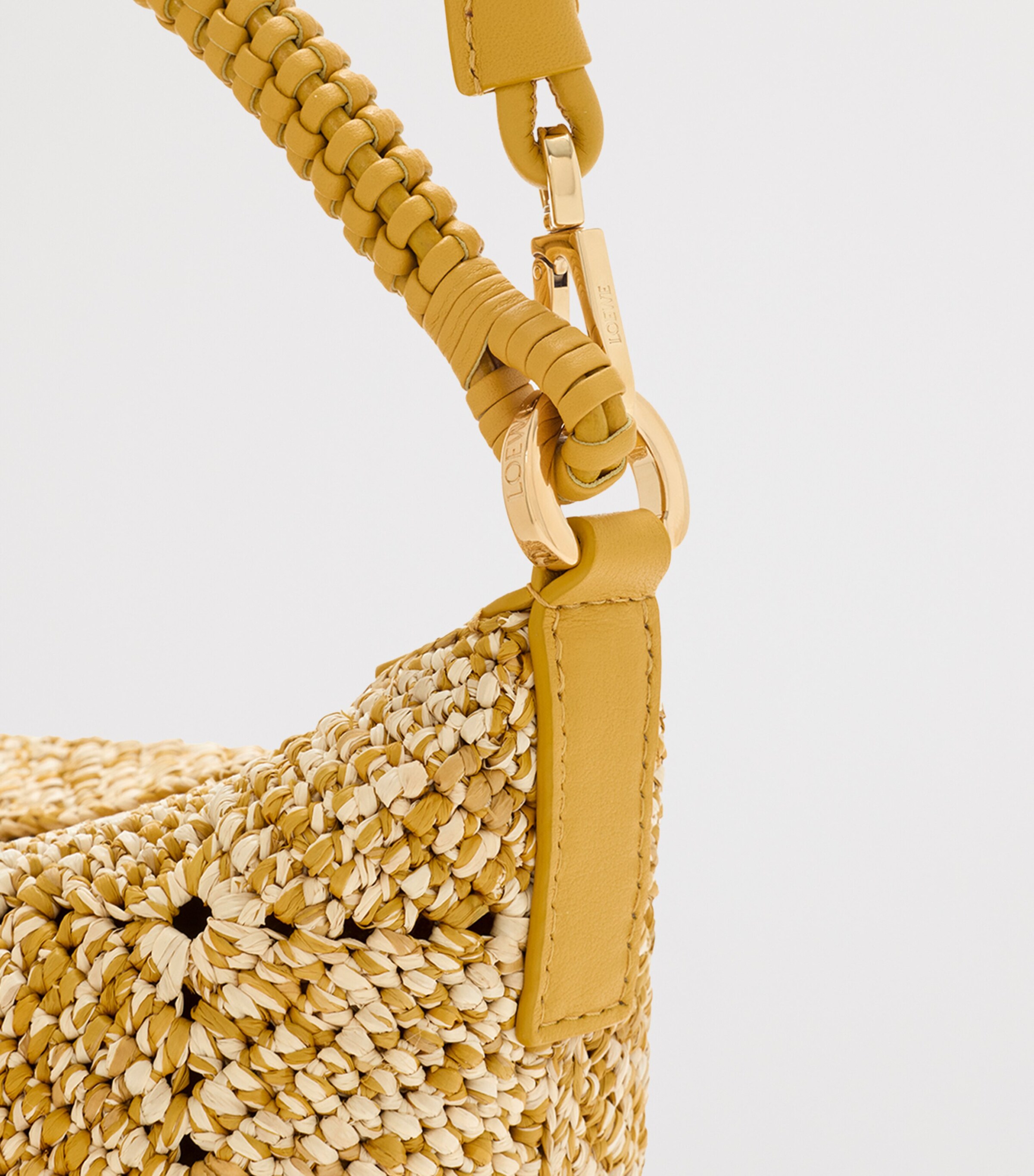 LOEWE x Paula’s Ibiza Raffia Cala Pouch Mustard Image 9