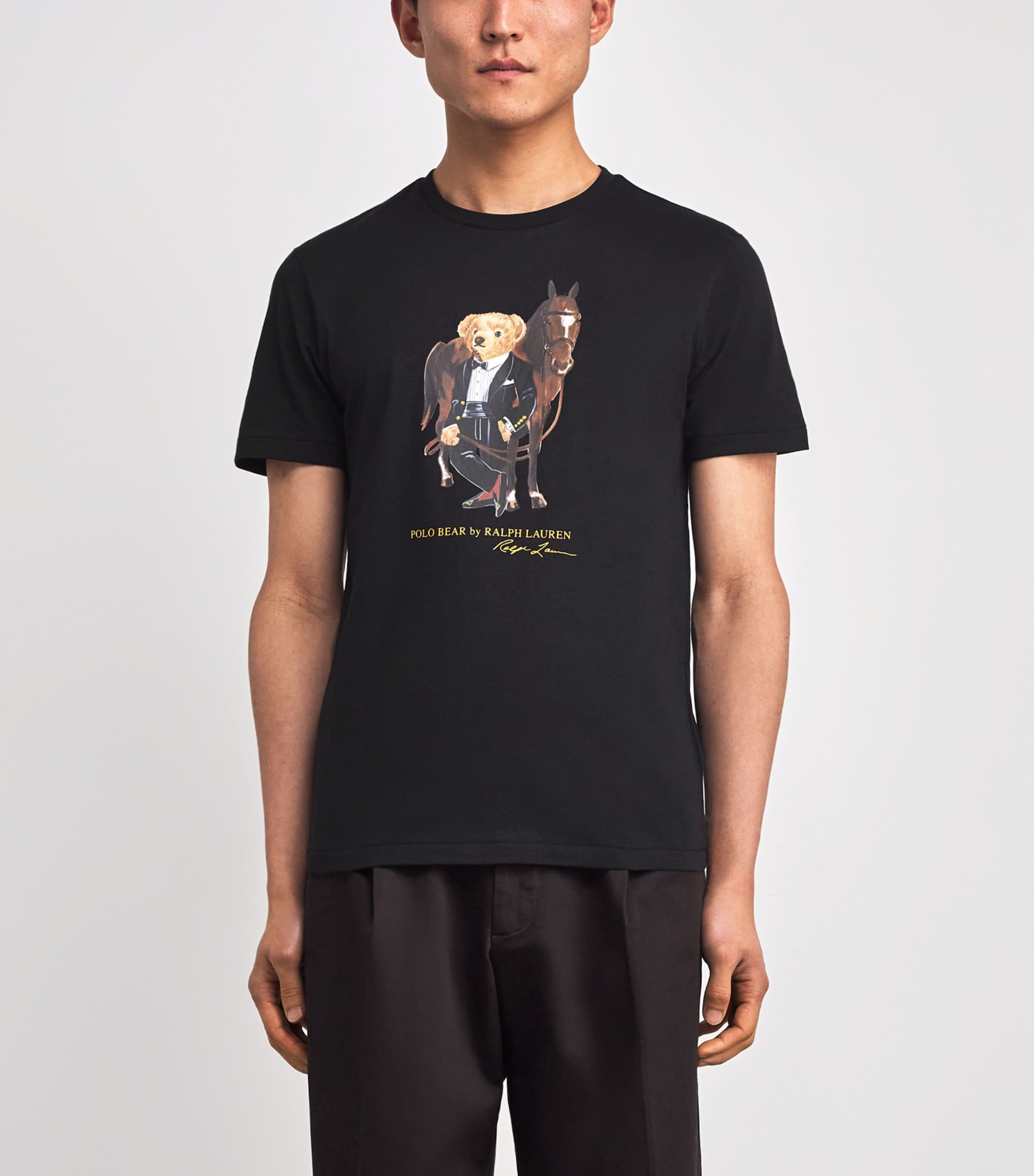 Polo Ralph Lauren Mens Cotton Polo Bear T-Shirt Black Image 3