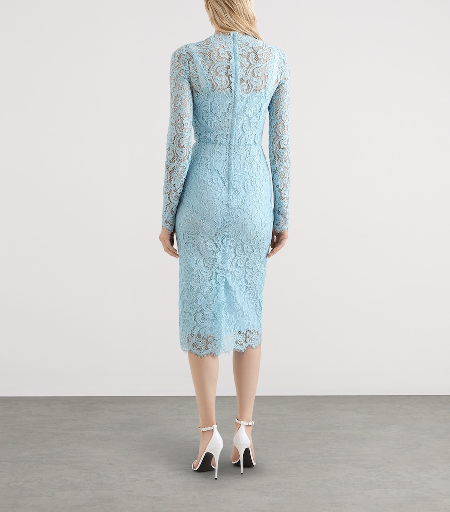 Dolce&Gabbana Womens Lace Midi Dress Ligh Image 4