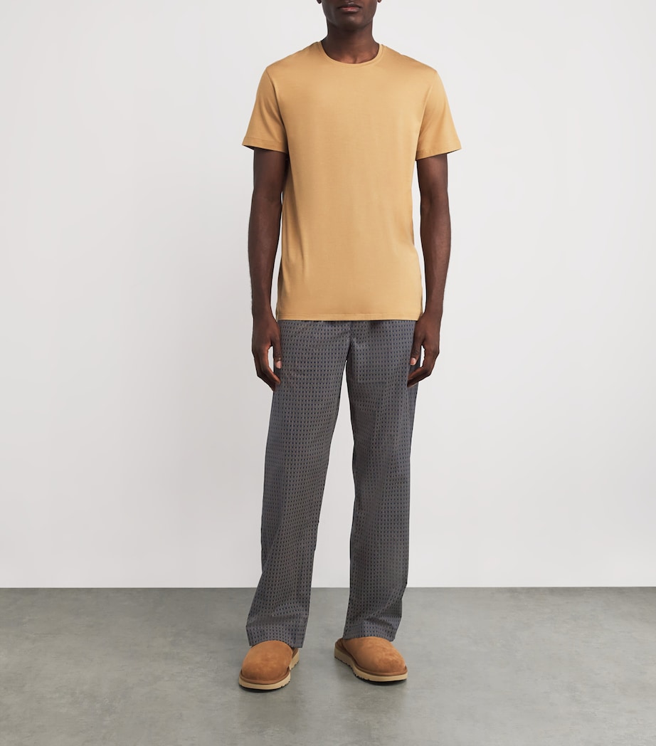 Cotton Jungle Leaf Print Boxer Shorts NAVY Image 2