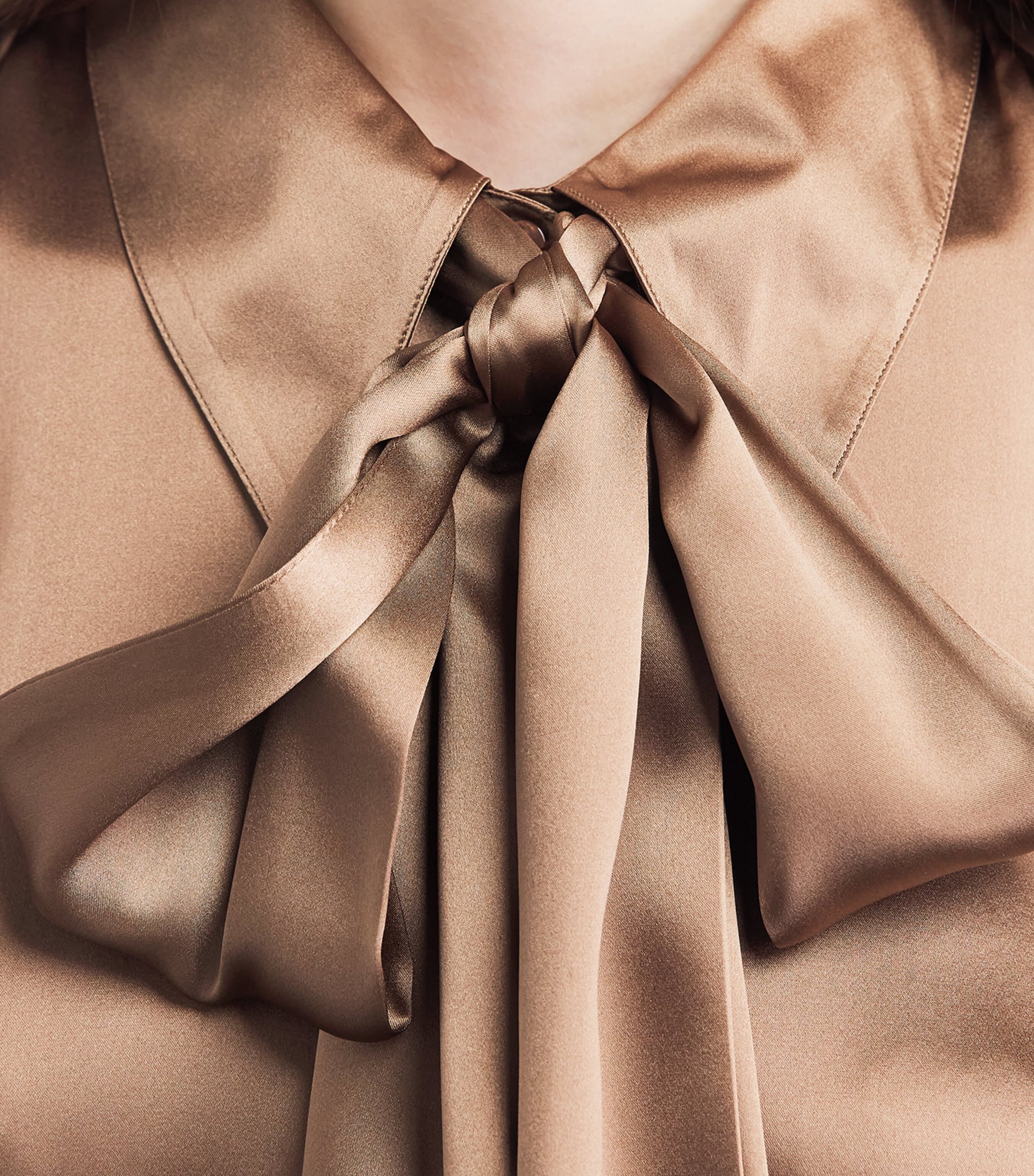 L'Agence Womens Silk Tie Blouse Portabella Image 3