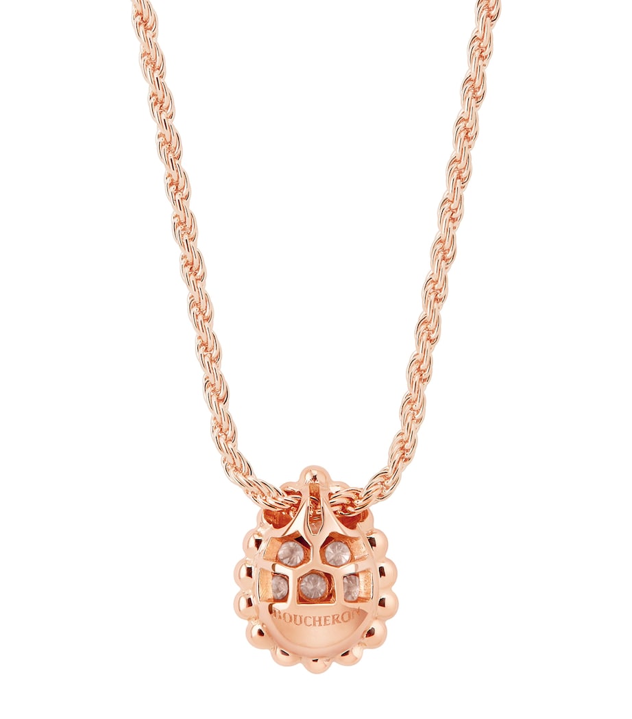 Extra Small Rose Gold and Diamond Serpent Bohème Necklace PINK Image 4