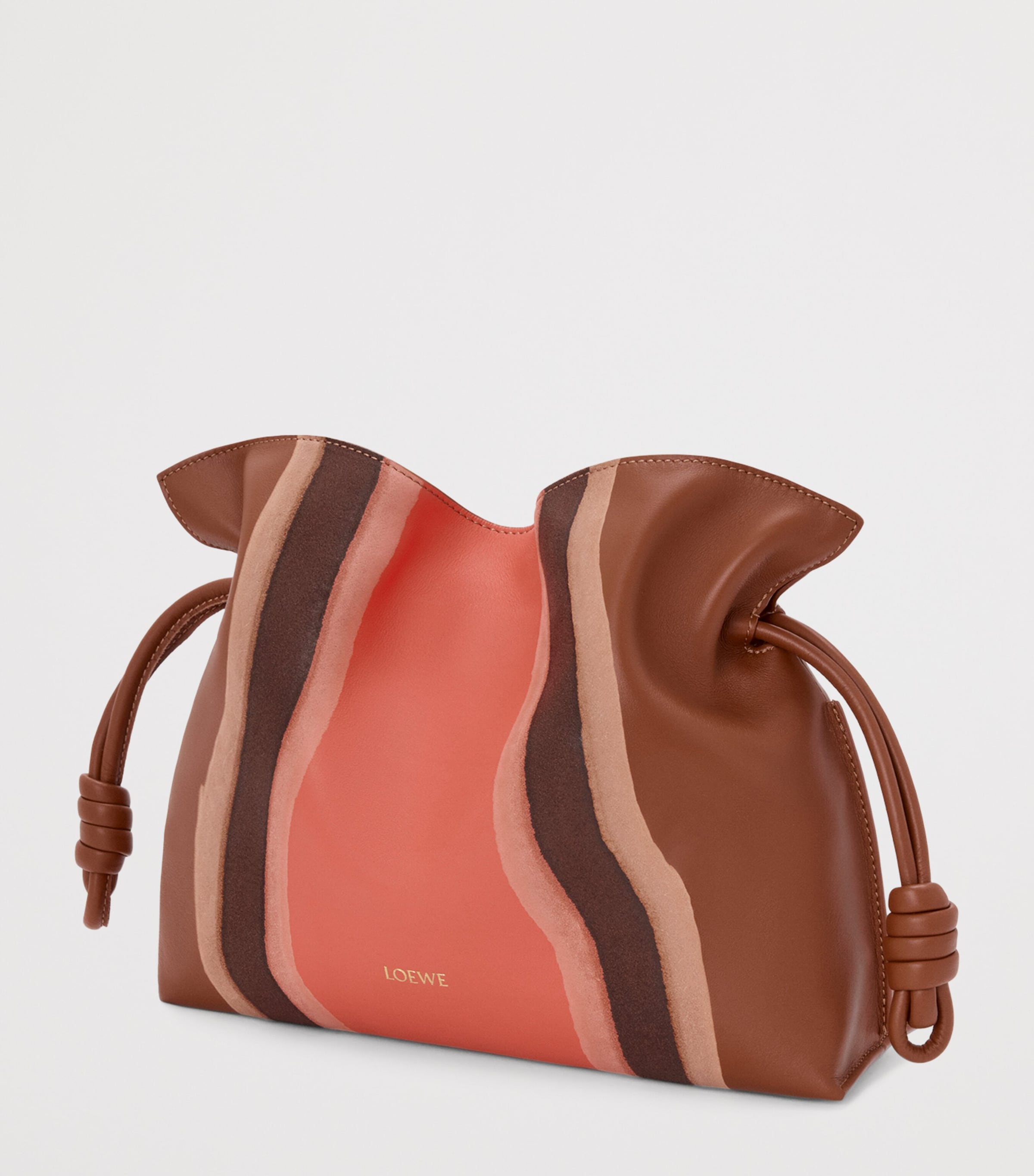 Loewe Leather Stripe Flamenco Clutch Bag