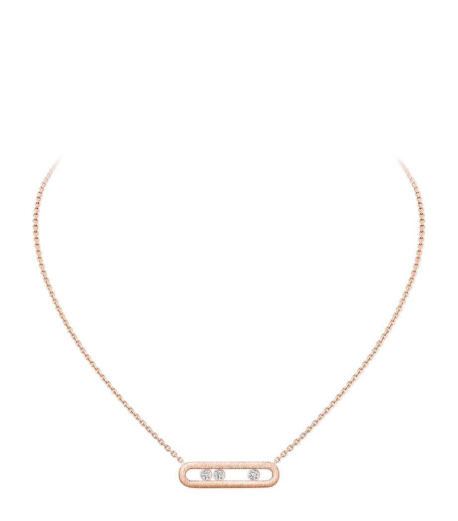 Messika Move Classique Pink Gold and Diamond Necklace Pink Gold Image 1