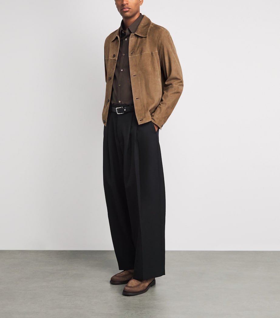 Arma Mens Goat Suede Jaden Jacket Soil Soil Image 2