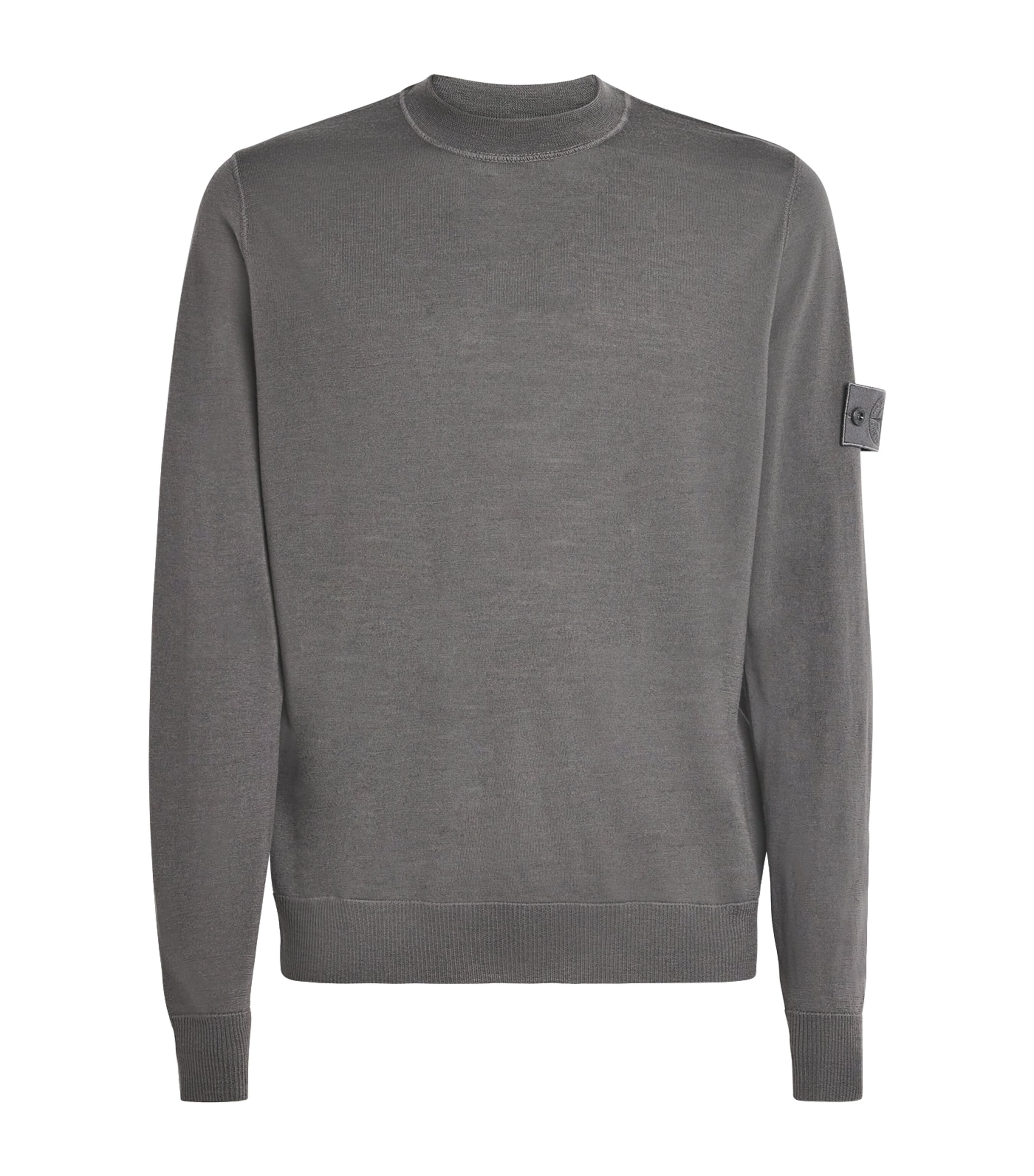 Stone Island Grey Wool Ghost Sweater | Harrods US