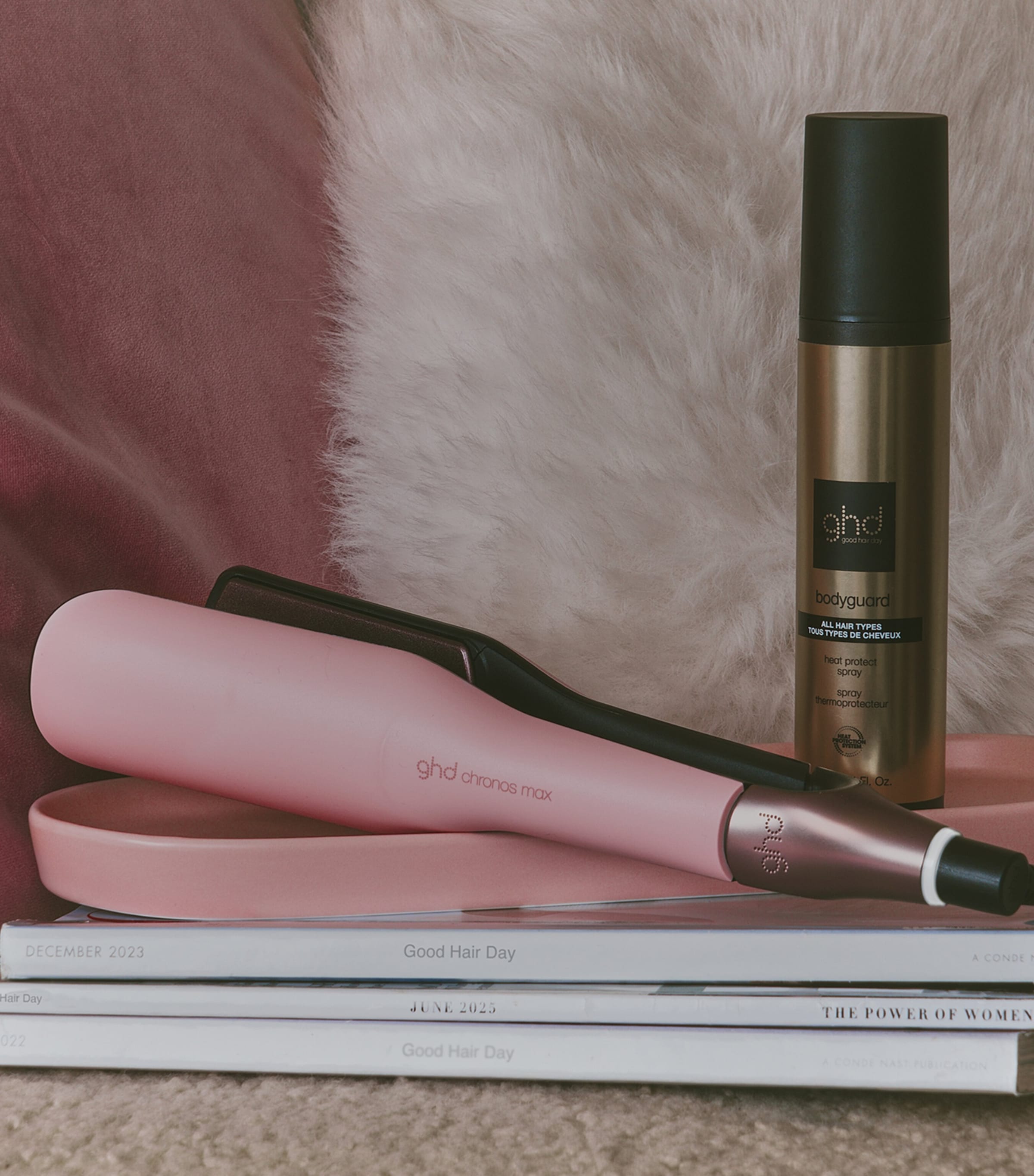 ghd Pink Collection Chronos Max Wide Plate Hair Straightener Pink Image 6