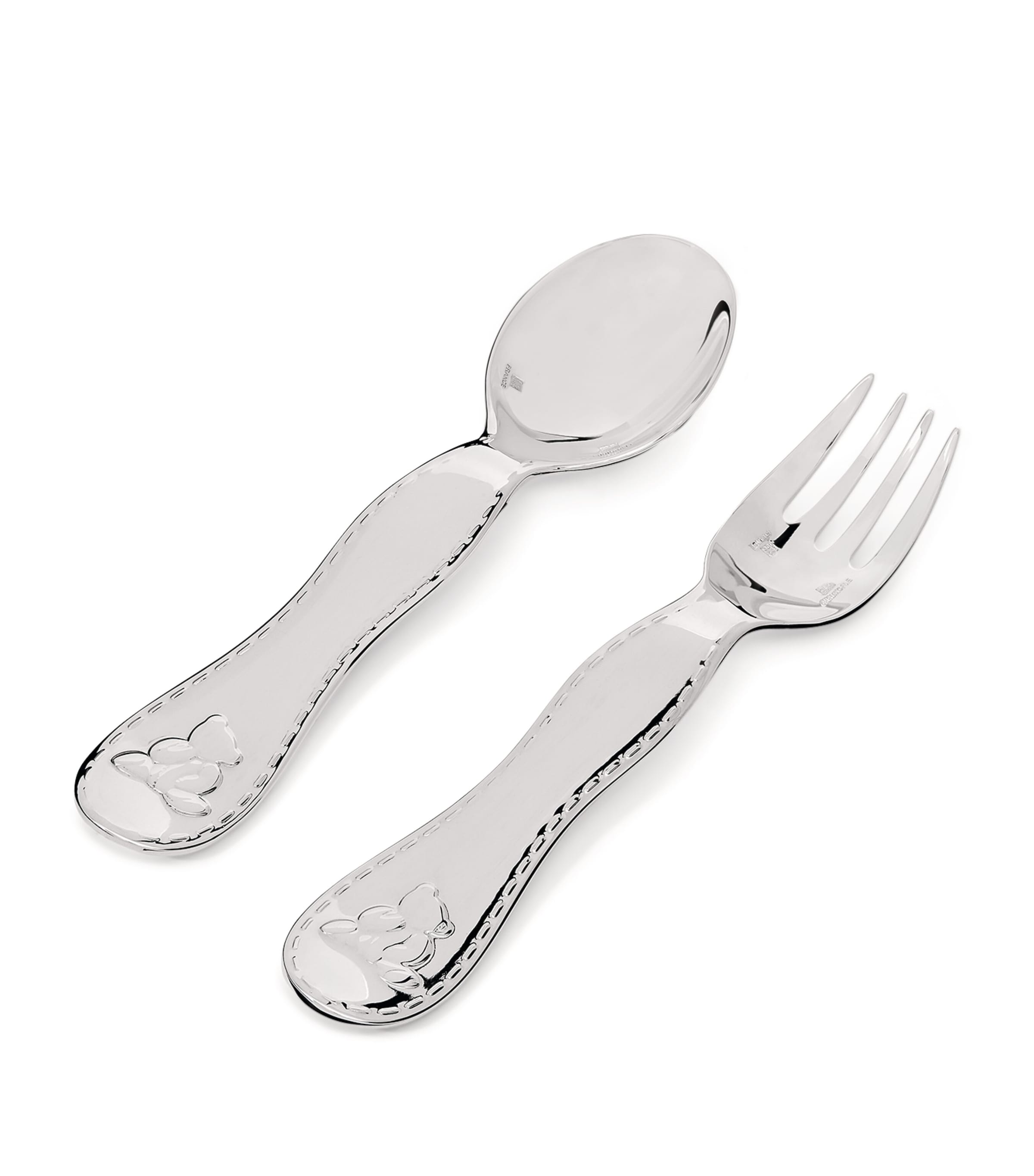 Christofle Silver-Plated Charlie Bear Fork and Spoon Set Silver Image 1