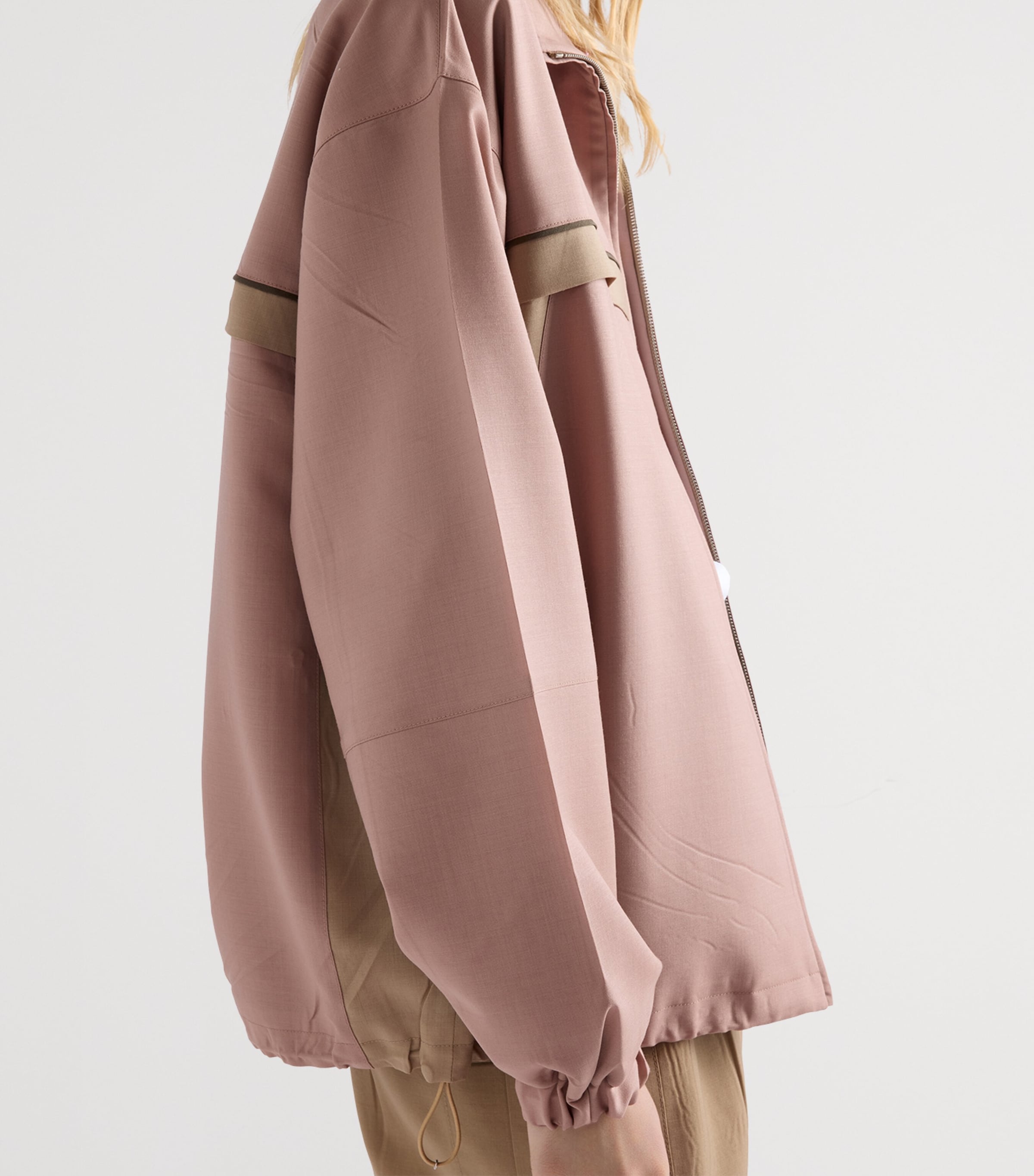 Prada Womens Wool-Mohair Jacket Light Blue Image 4
