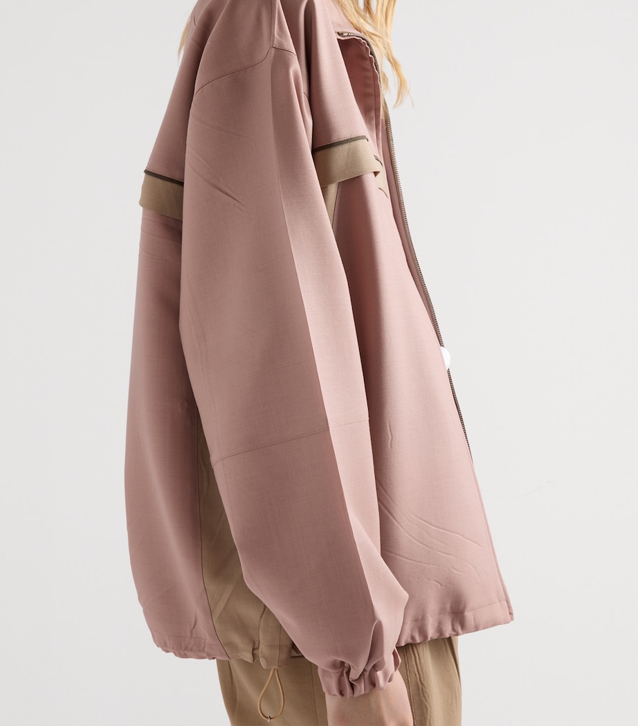 Prada Womens Wool-Mohair Jacket Light Blue Image 4
