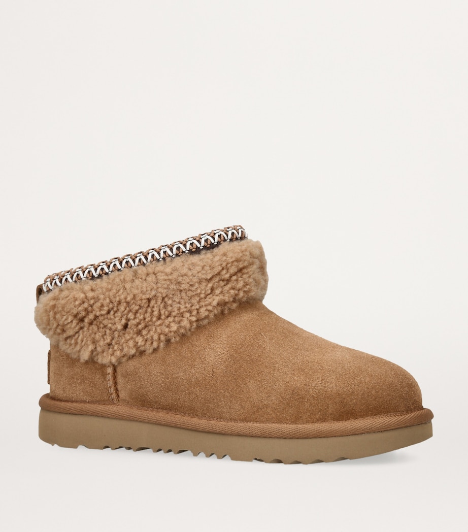 Suede Ultra Mini Maxi Curly Boots BROWN Image 3