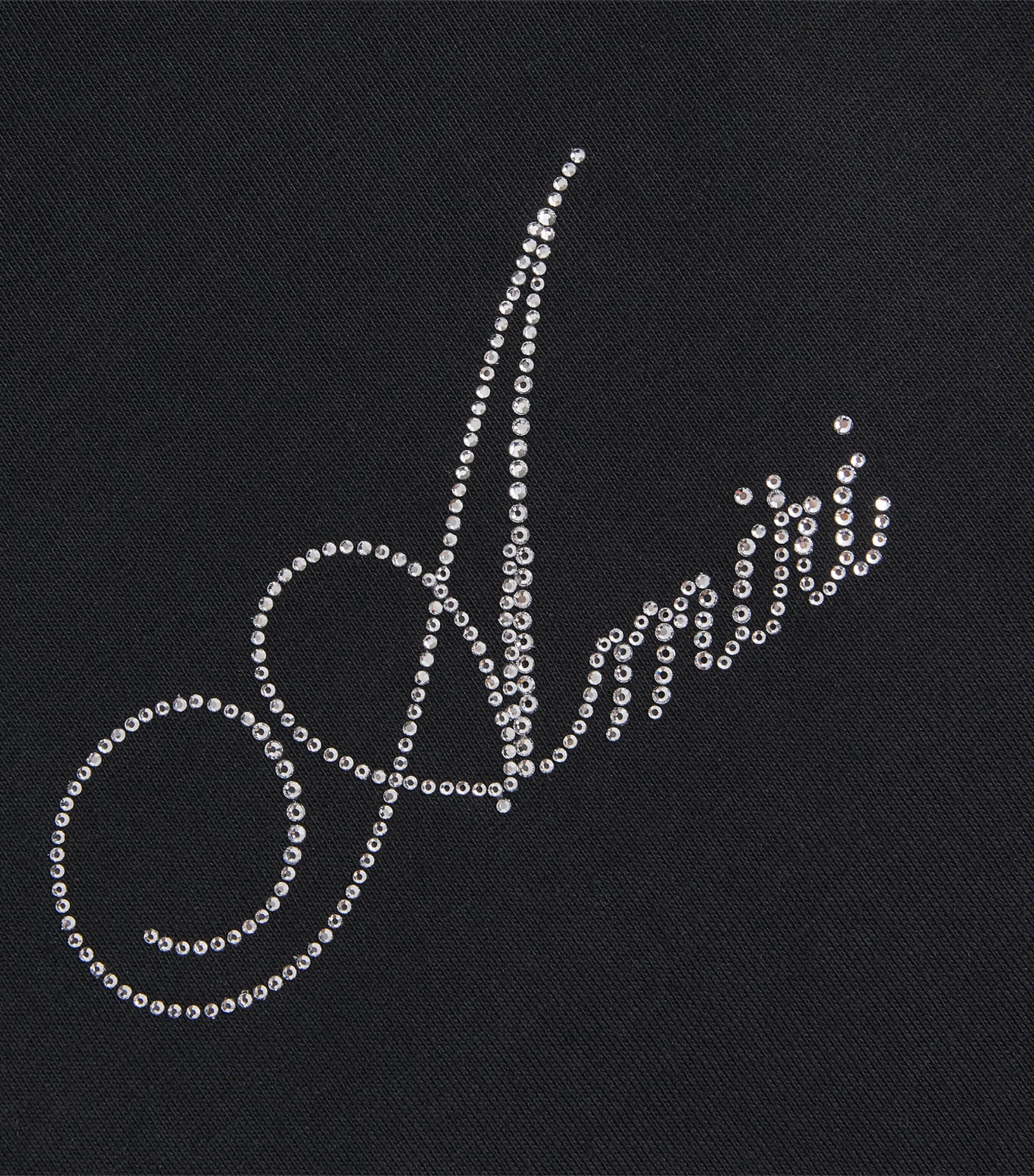 AMIRI Mens Cotton Crystal Logo T-Shirt Black Image 6