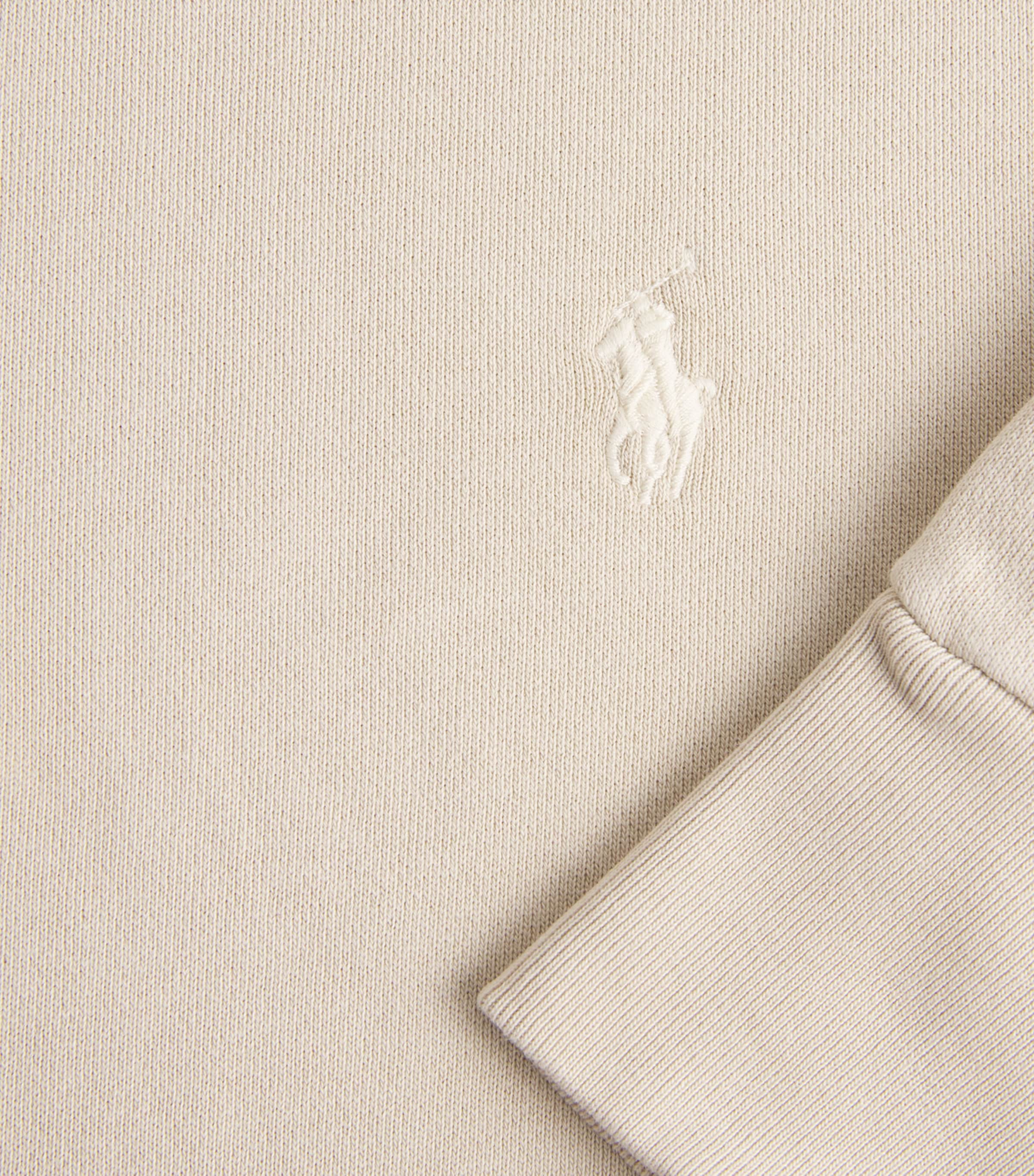 Polo Ralph Lauren Mens Cotton Loopback Fleece Polo Pony Hoodie Stoneware Grey Image 6