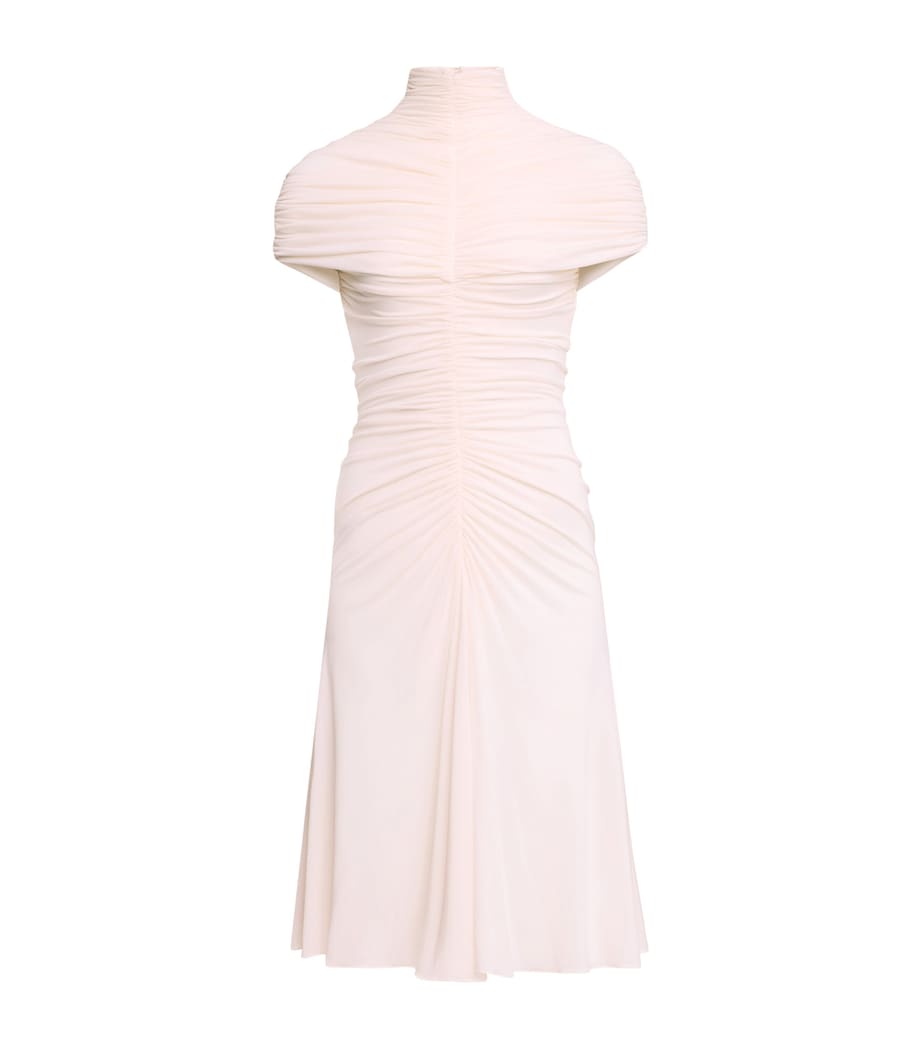 Alaa Pink Gathered High-Neck Mini Dress | Harrods PA Alaa Pink Gathered High-Neck Mini Dress | Harrods PA