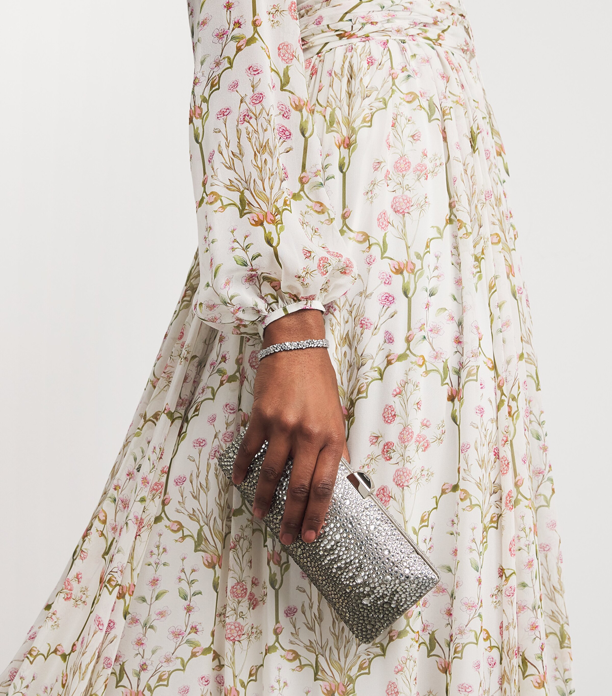 White Gold and Diamond Fireworks Three-Row Tennis Bracelet 18K WG/WD Image 2