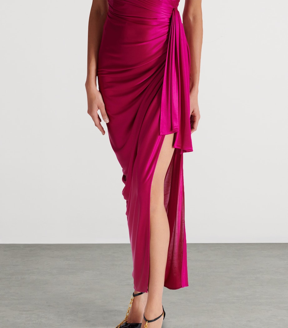 Jersey Draped Maxi Dress 4AC ROSE M??TALLIS?? Image 8