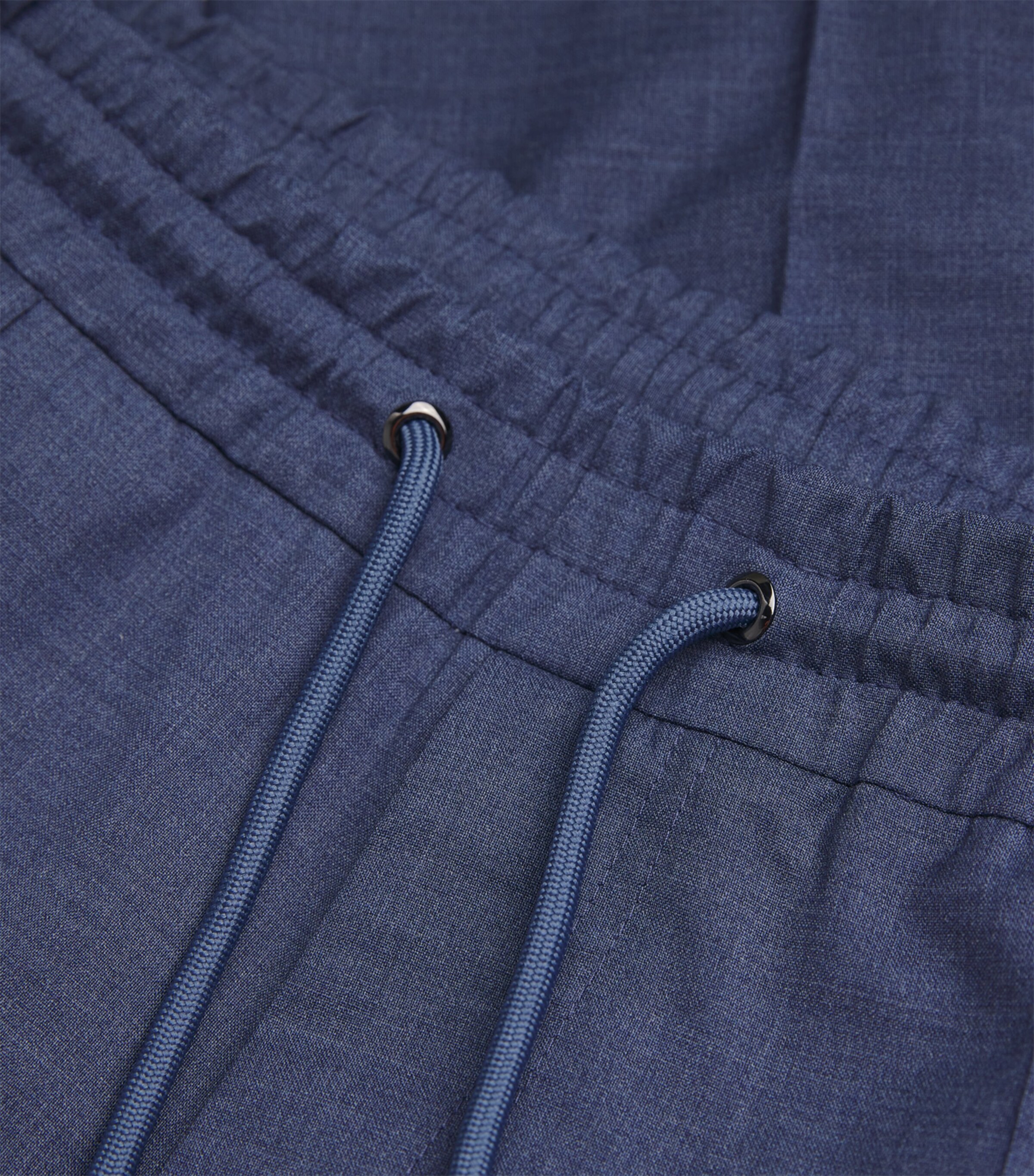 Wool Drawstring Trousers 08 BLU Image 5