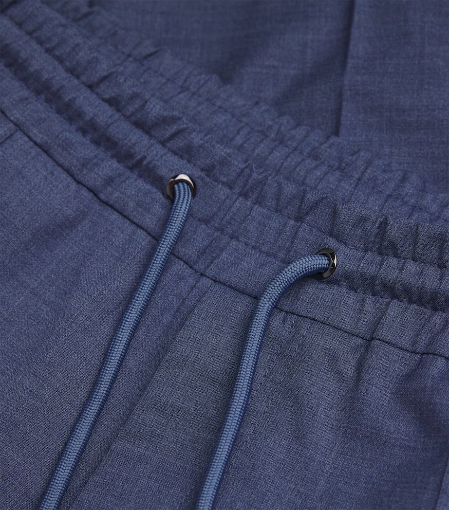 Wool Drawstring Trousers 08 BLU Image 5