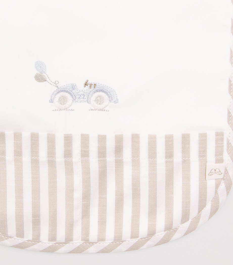 Pima Cotton April Race Car Bibs (Set of 2) IVORY/SEPIA Image 3