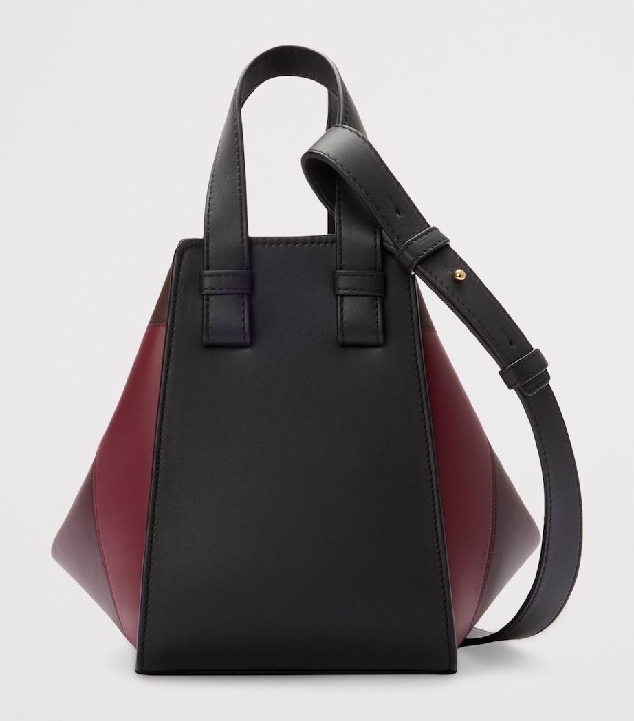 x Albers Leather Hammock Top-Handle Bag BLACK/BURGUNDY Image 4