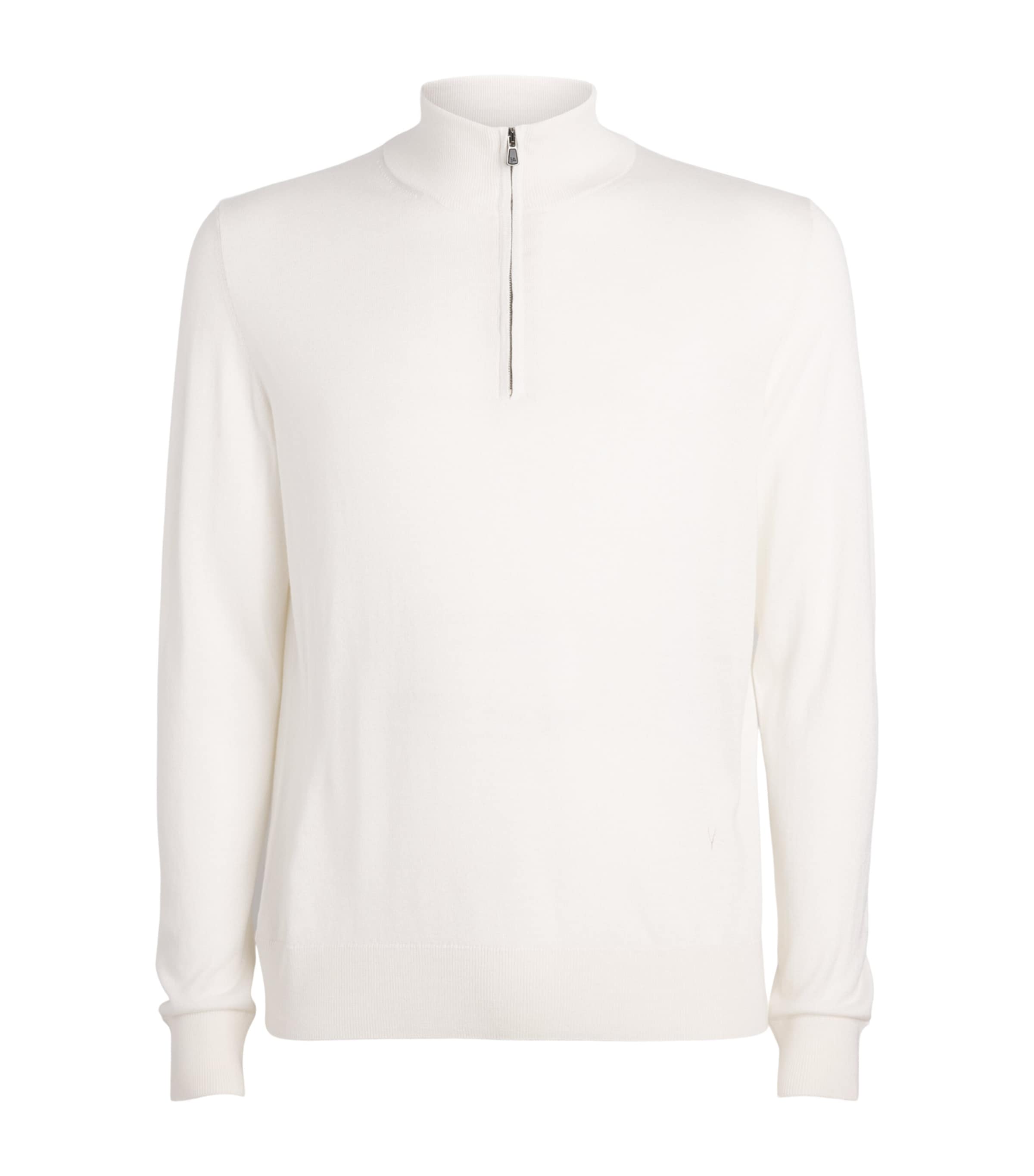 Isaia Mens Silk-Cashmere Quarter-Zip Sweater Image 1