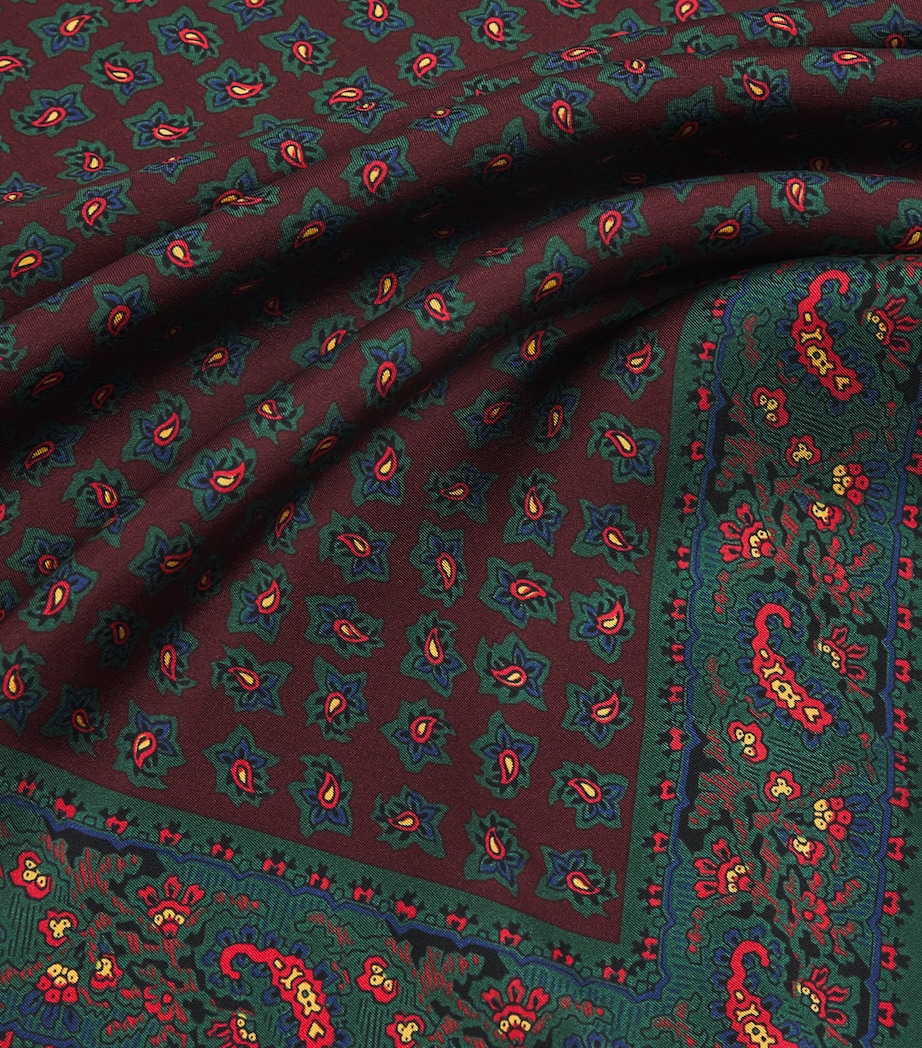 Silk Foulard Bandana DARK RED Image 5