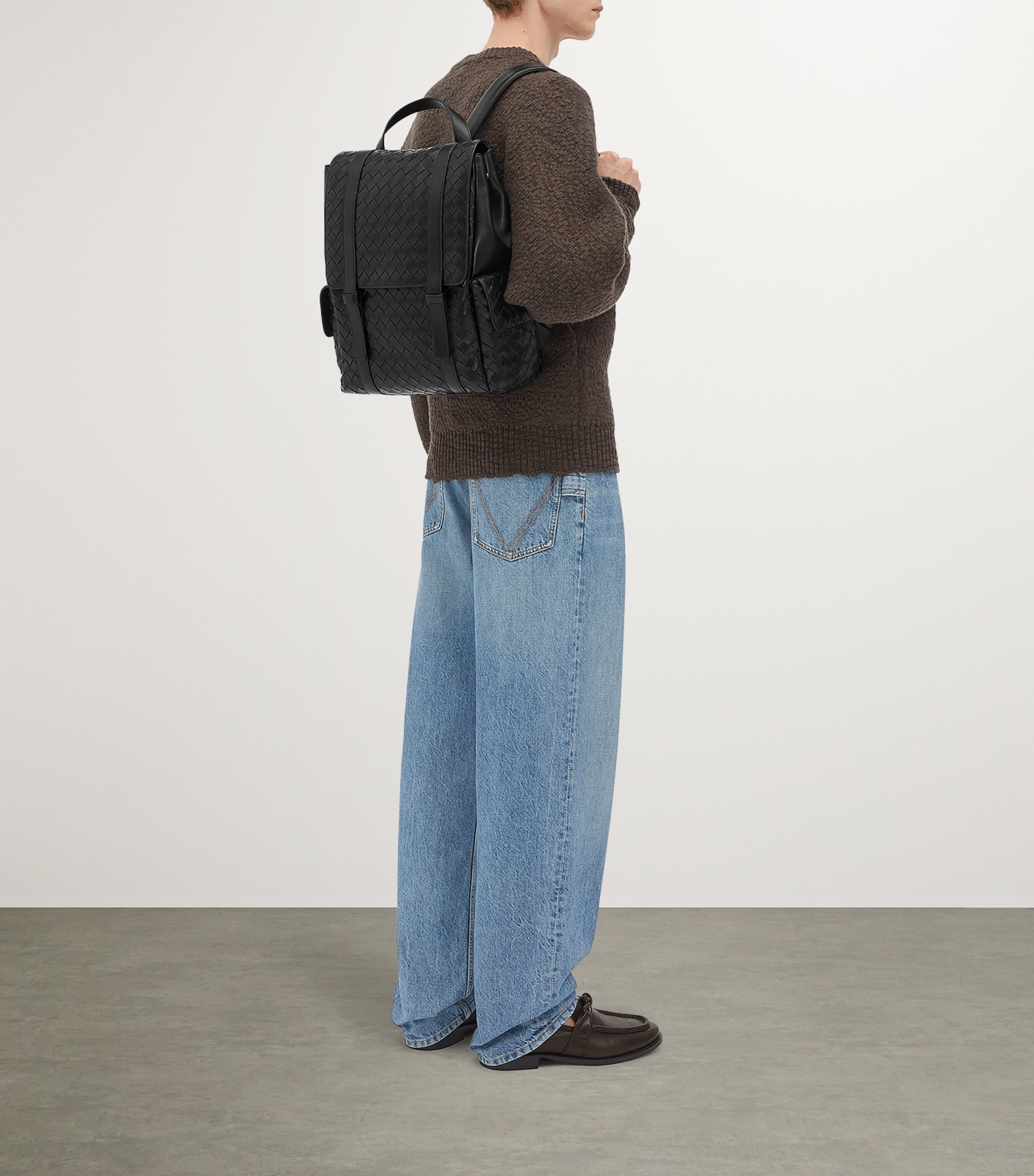 Bottega Veneta Grey Intrecciato Back-To-School Backpack | Harrods US