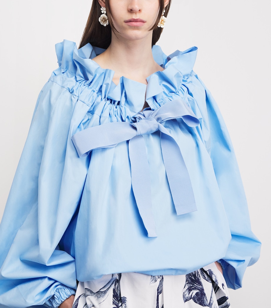 Carolina Herrera Statement Floral Drop Earrings White Image 4