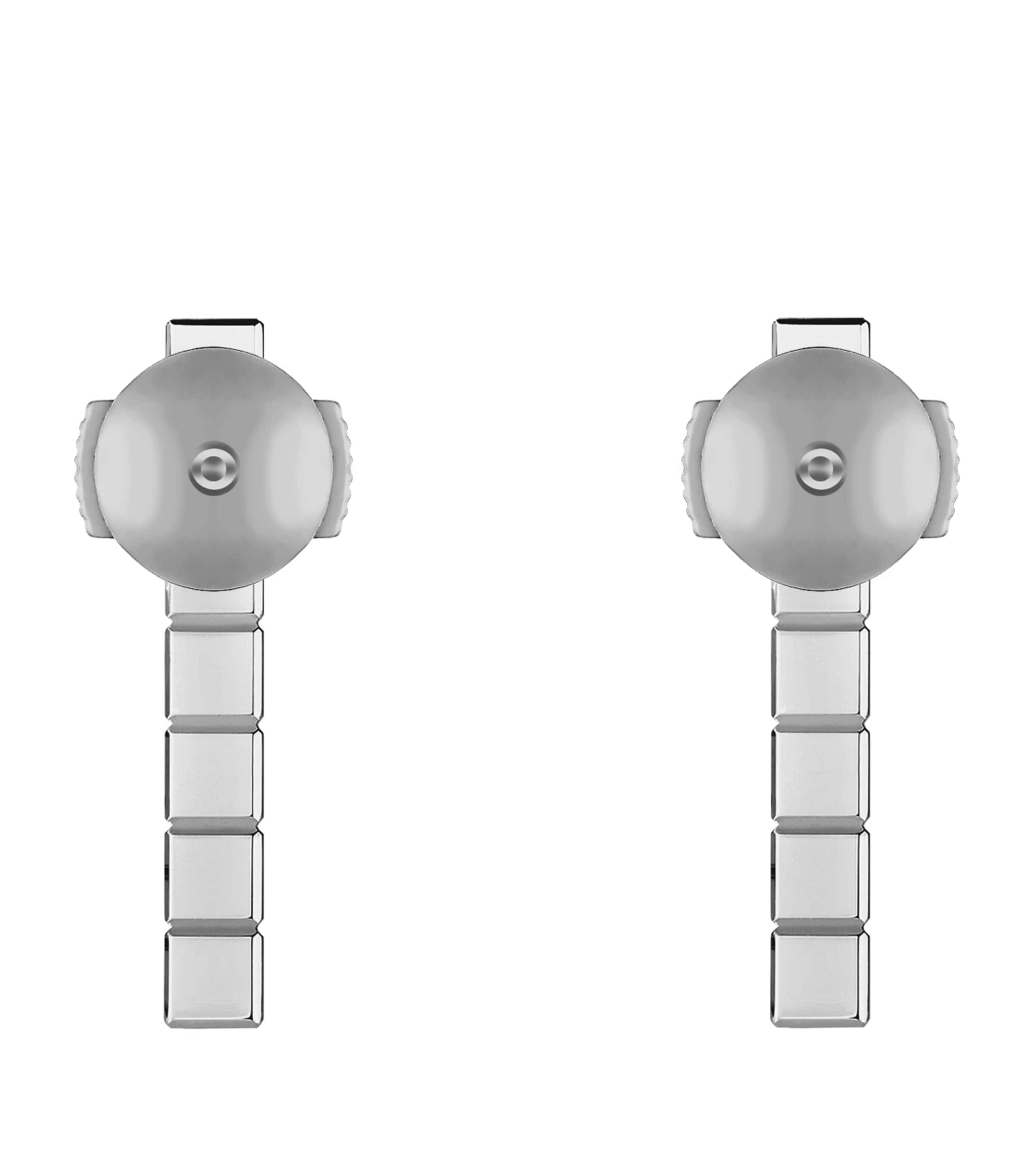 White Gold and Diamond Ice Cube Earrings 18K WHITE GOLD Image 3